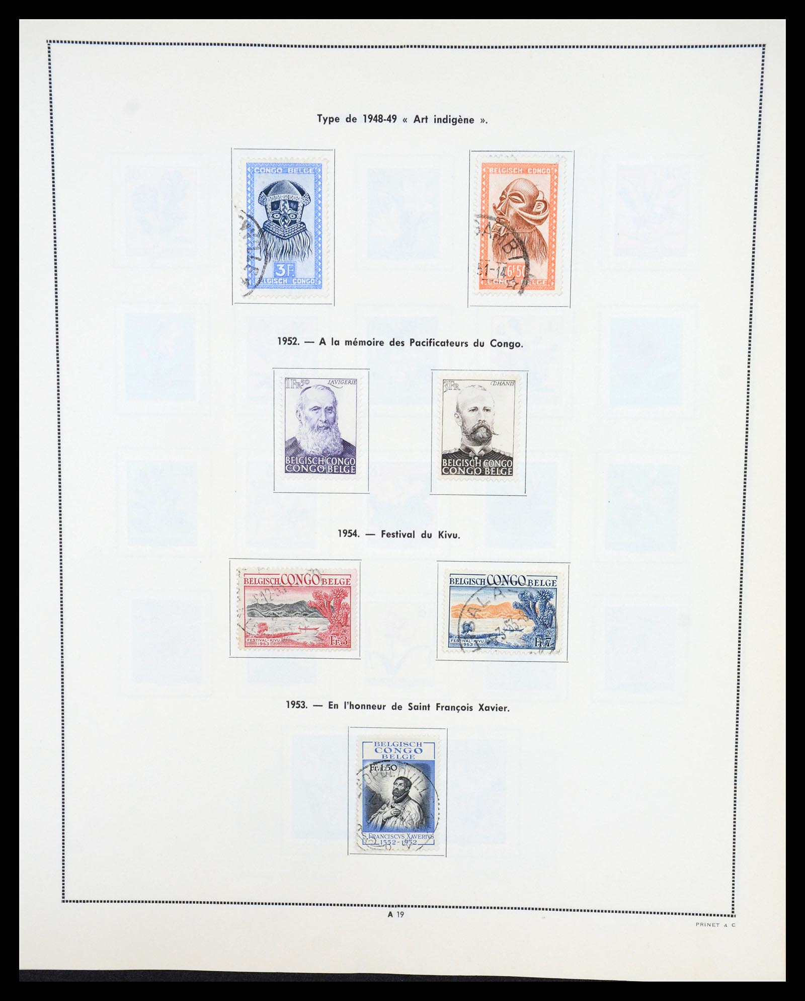 36661 019 - Postzegelverzameling 36661 Belgisch Congo 1885-1961.