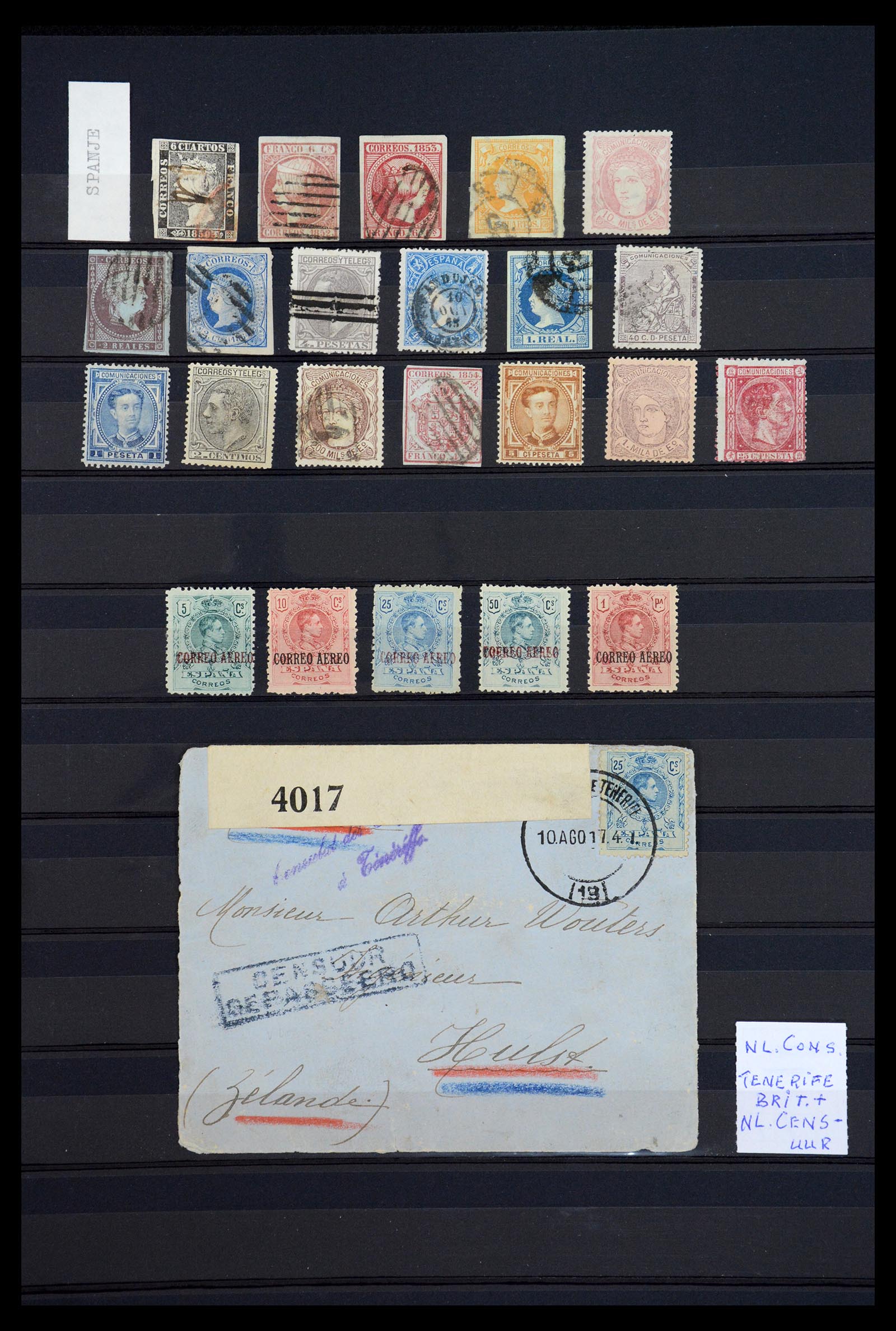 36667 002 - Postzegelverzameling 36667 Spanje en Portugal 1850-1955.