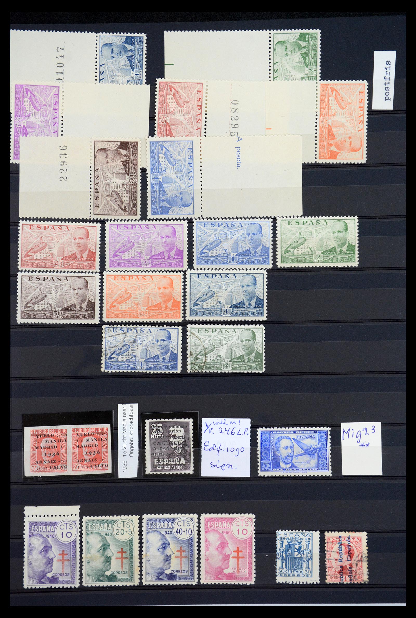 36667 003 - Postzegelverzameling 36667 Spanje en Portugal 1850-1955.