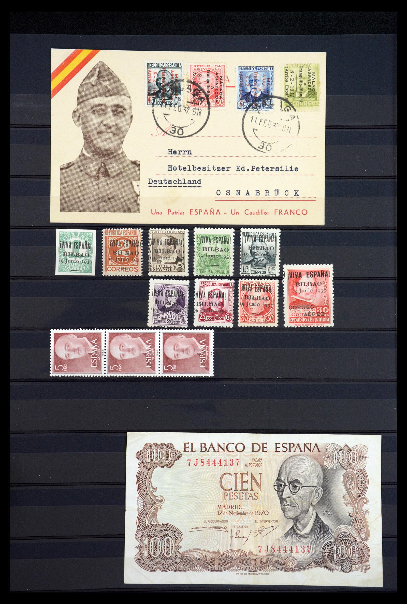 36667 004 - Postzegelverzameling 36667 Spanje en Portugal 1850-1955.