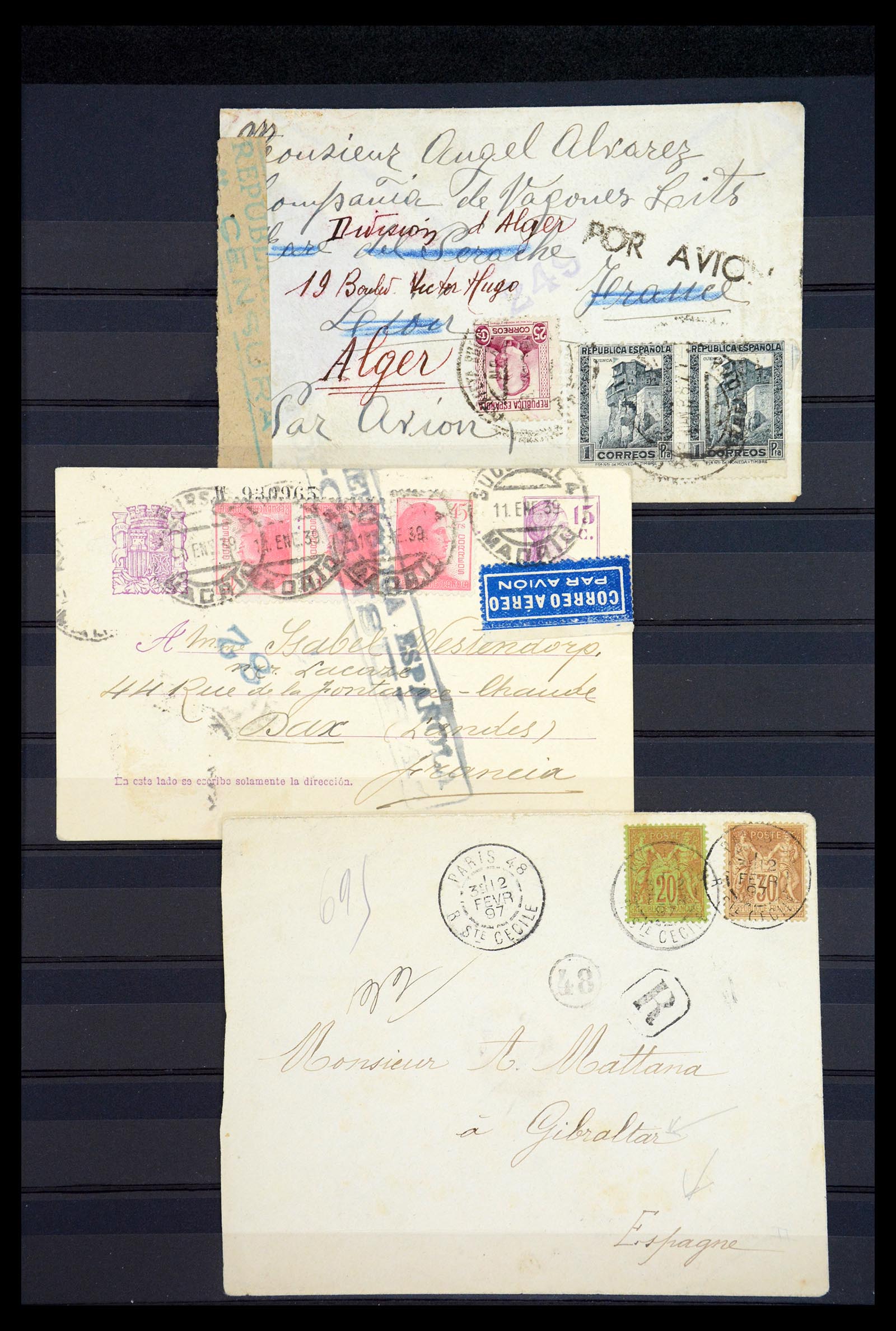 36667 005 - Postzegelverzameling 36667 Spanje en Portugal 1850-1955.