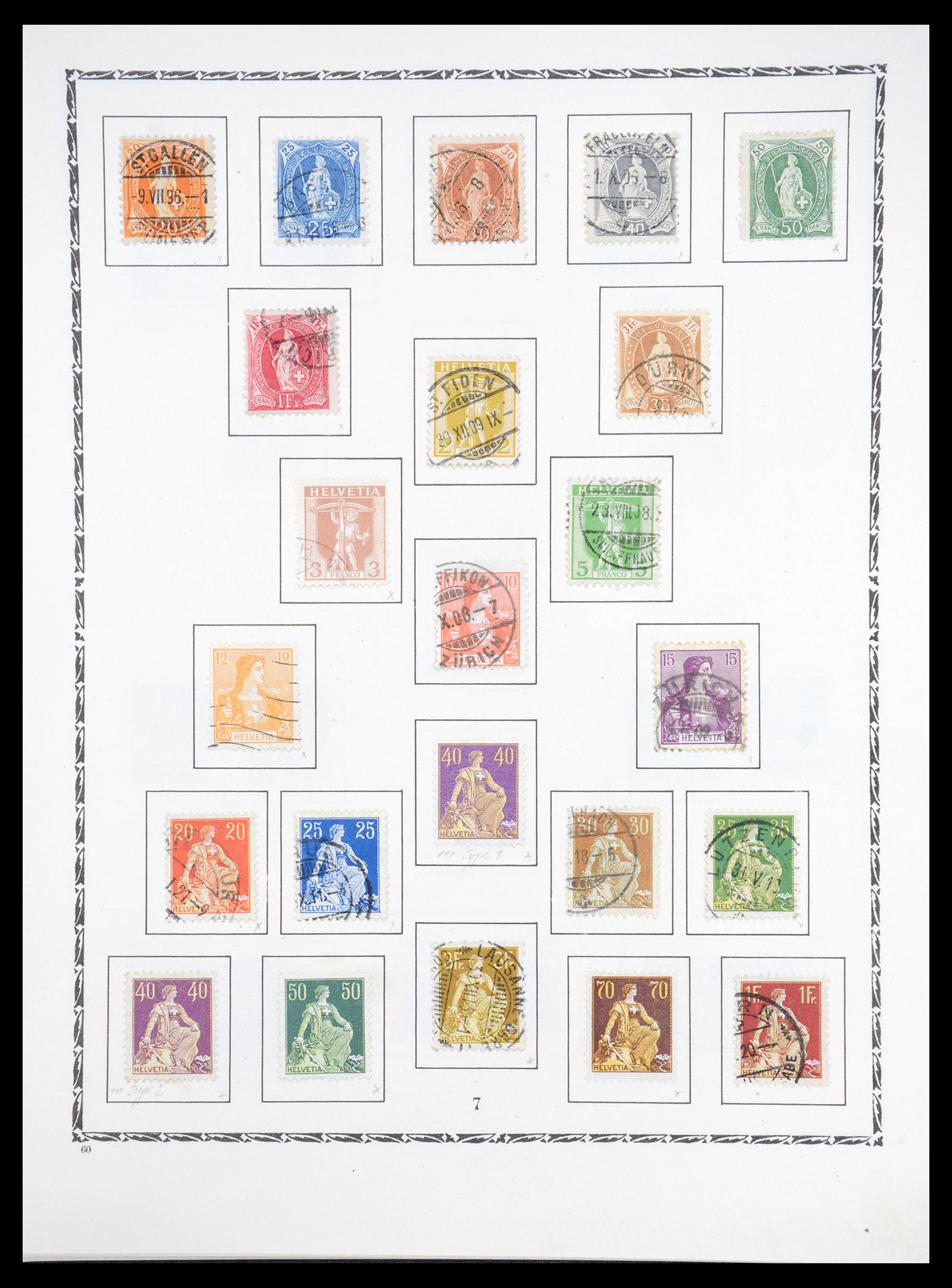 36672 005 - Postzegelverzameling 36672 Zwitserland 1854-1965.