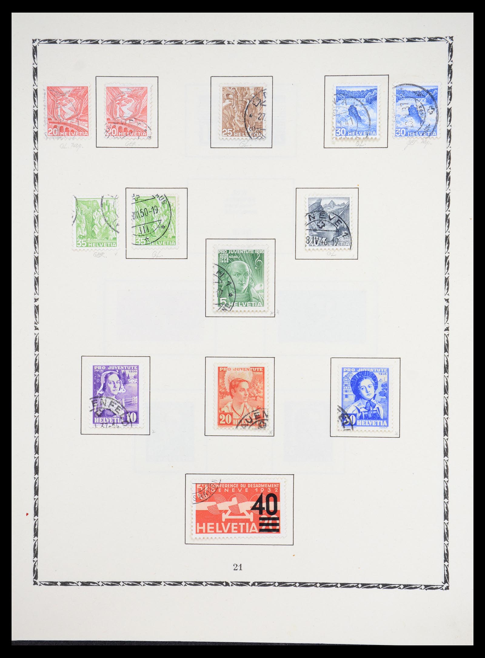 36672 019 - Postzegelverzameling 36672 Zwitserland 1854-1965.