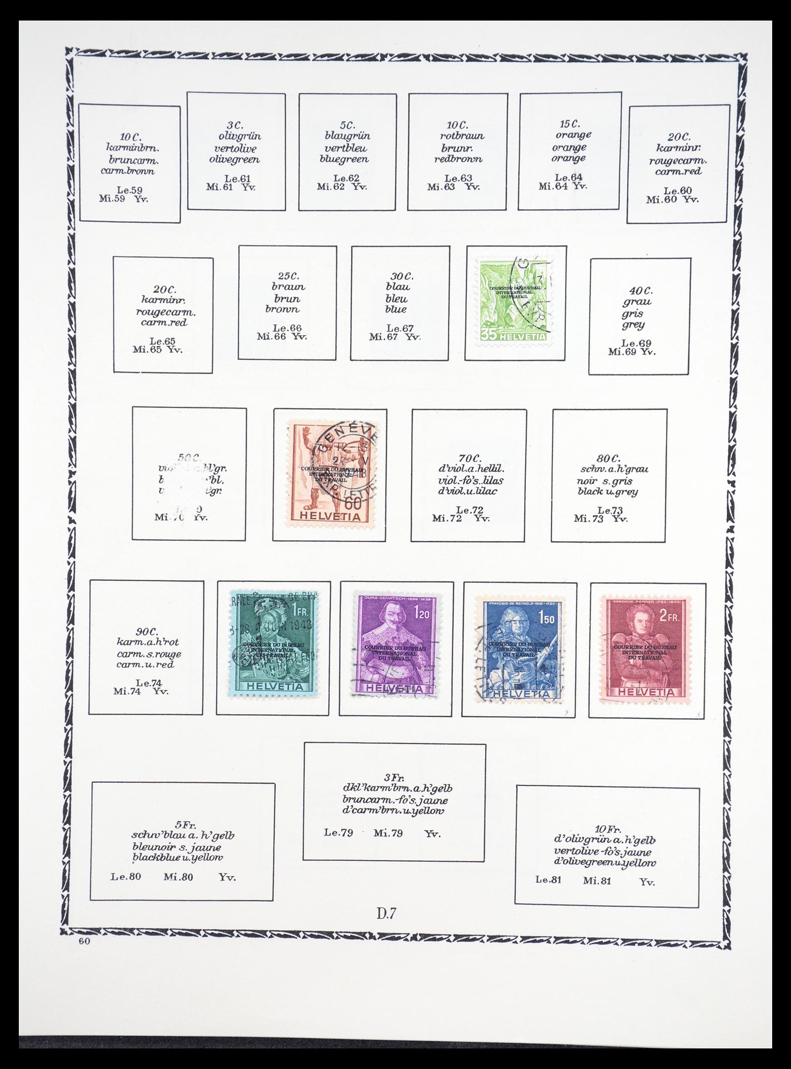 36672 073 - Stamp collection 36672 Switzerland 1854-1965.