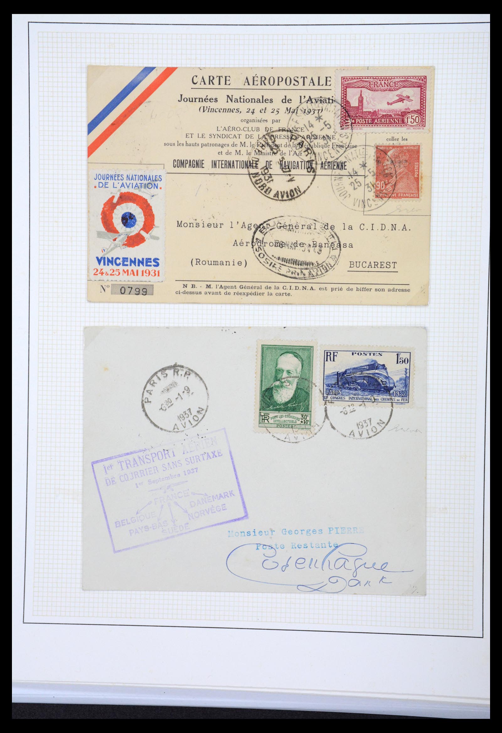 36673 009 - Postzegelverzameling 36673 Frankrijk 1860-1945.