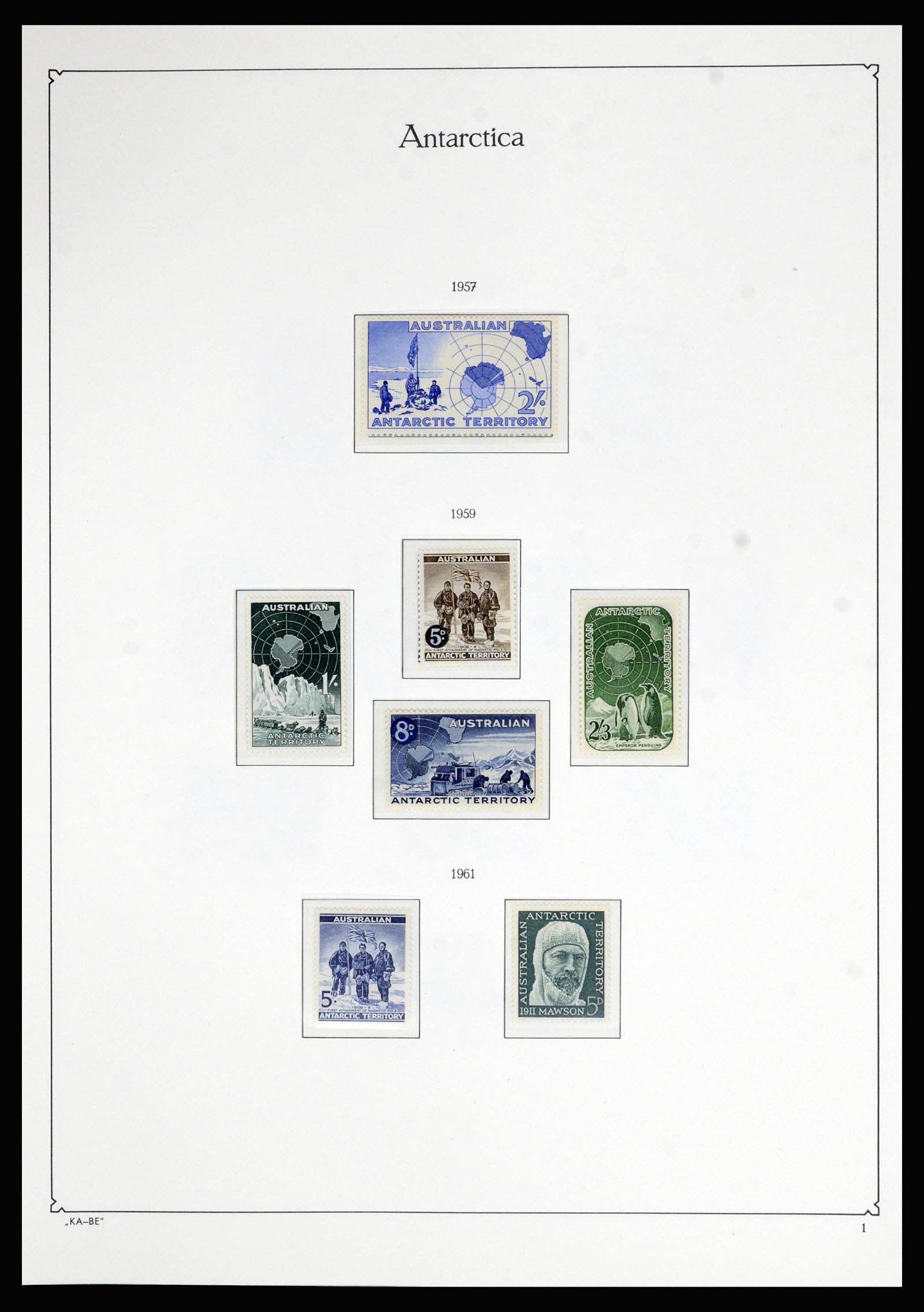 36678 001 - Postzegelverzameling 36678 Antarctica 1957-2012.