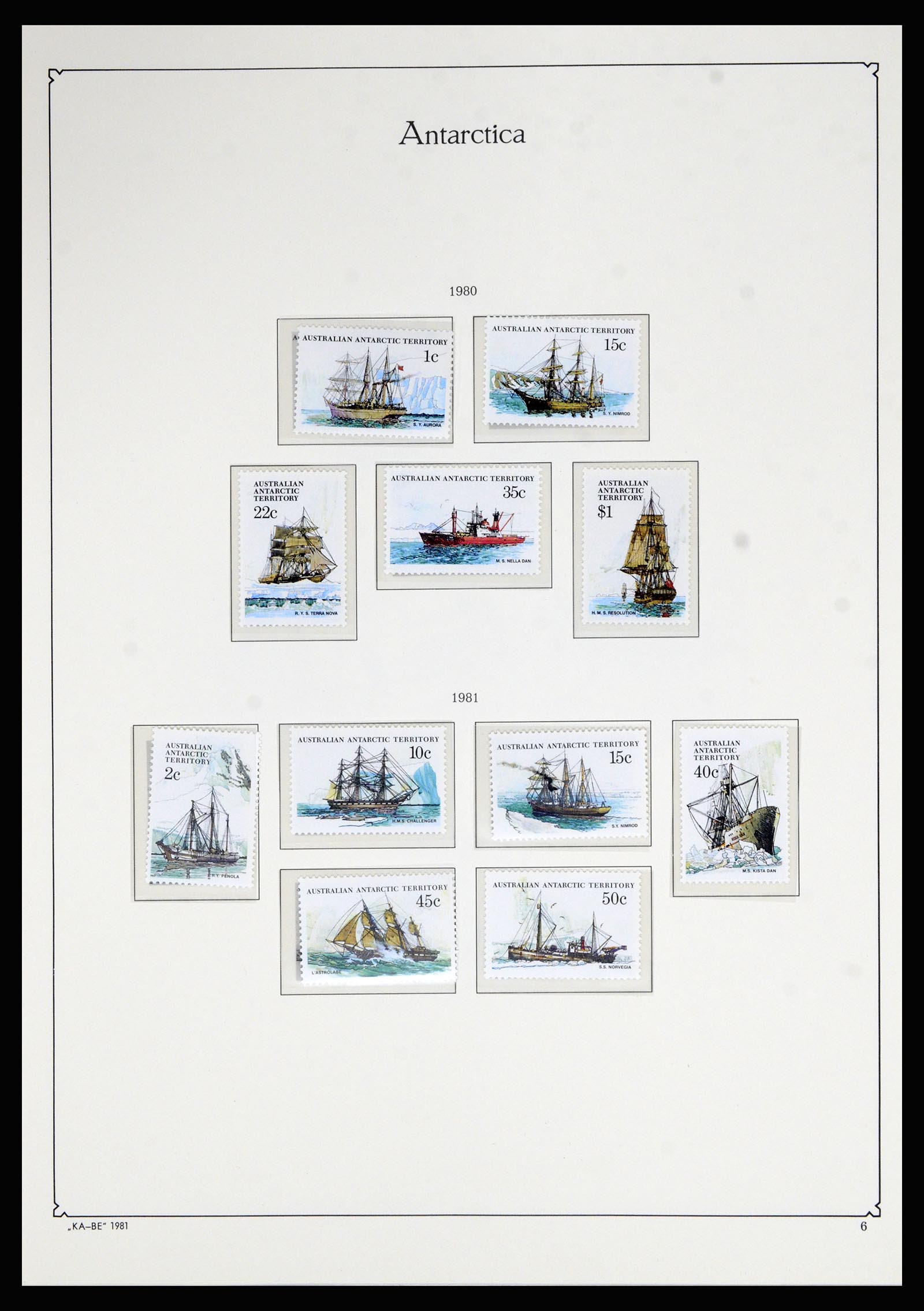 36678 006 - Stamp collection 36678 Antarctica 1957-2012.