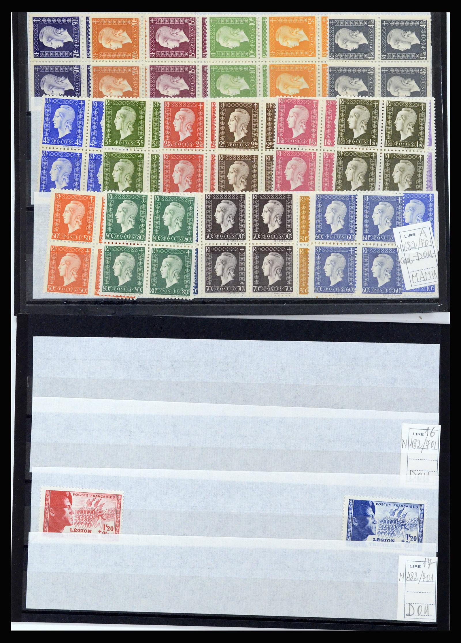 36679 002 - Postzegelverzameling 36679 Frankrijk 1920-1970.