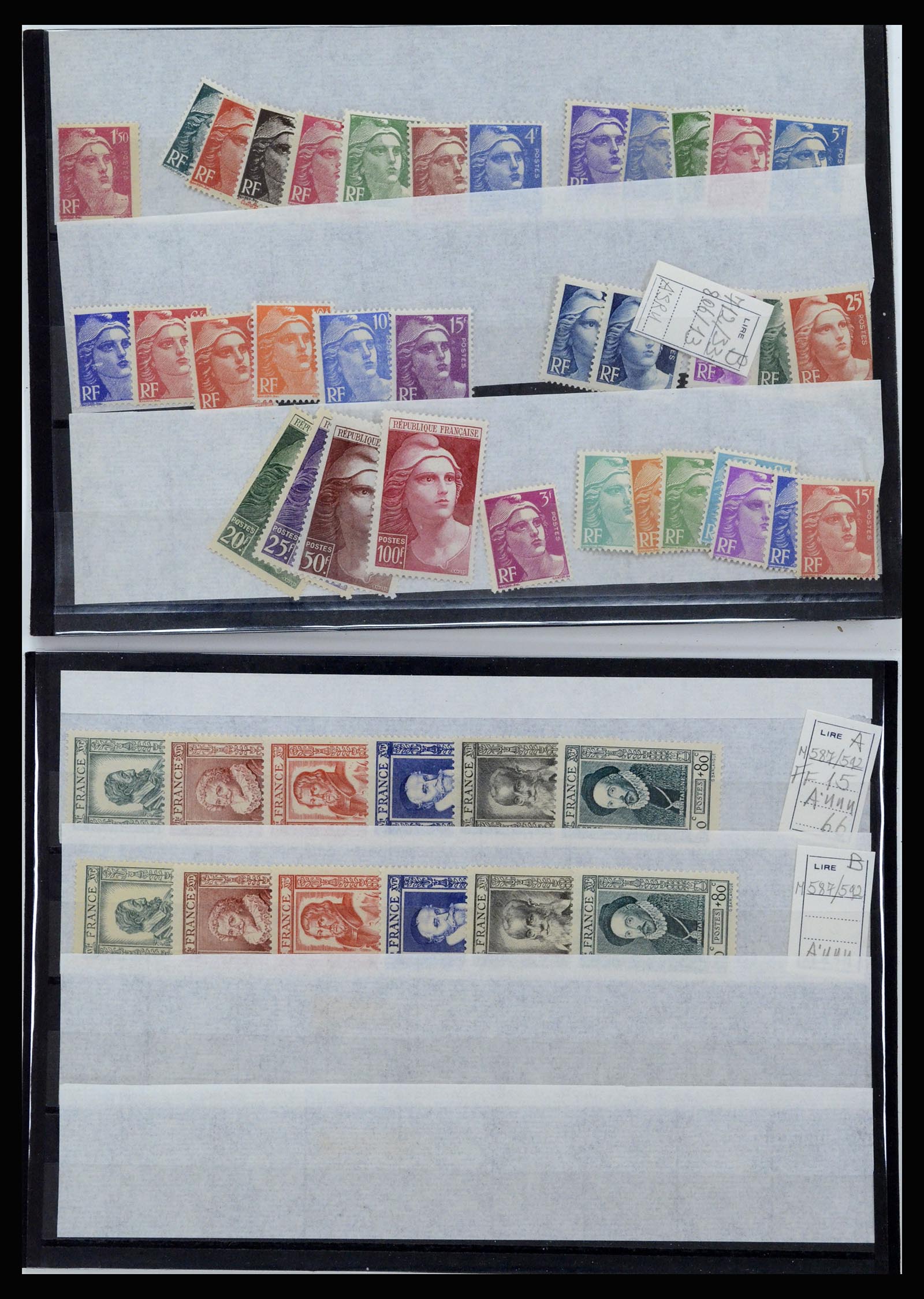36679 003 - Postzegelverzameling 36679 Frankrijk 1920-1970.