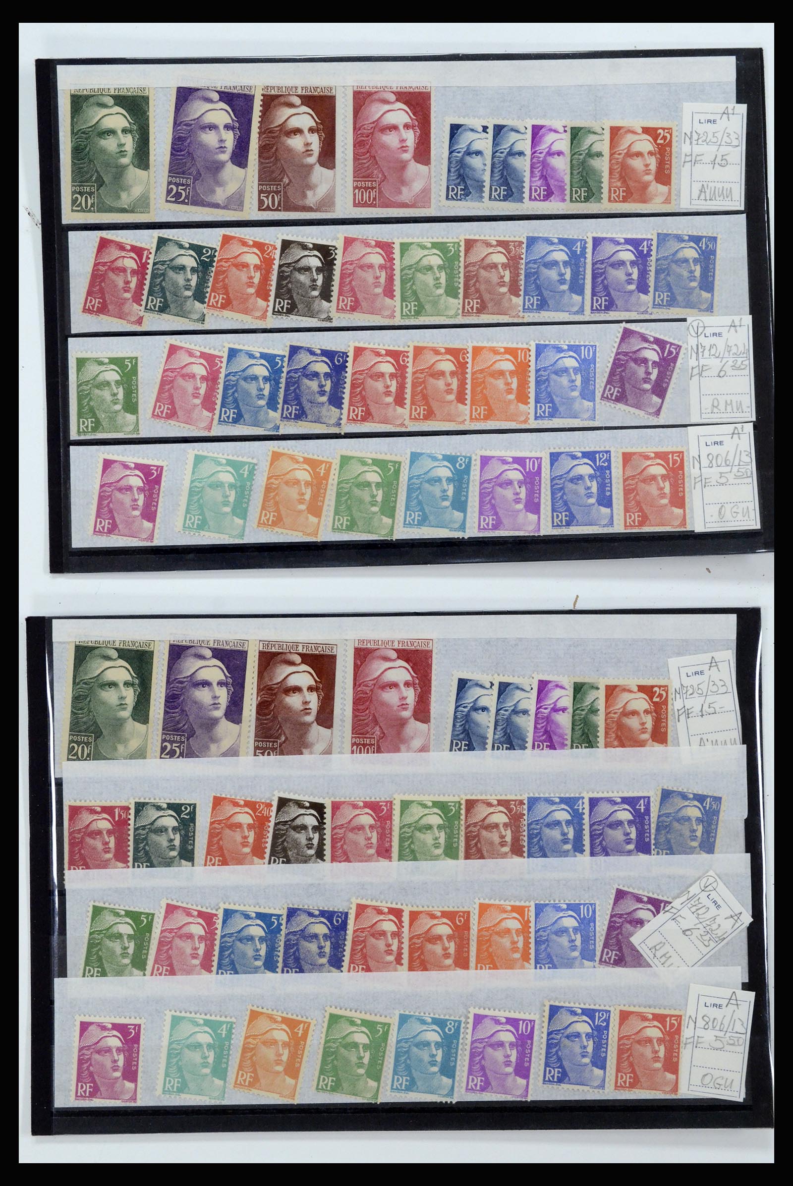 36679 014 - Postzegelverzameling 36679 Frankrijk 1920-1970.
