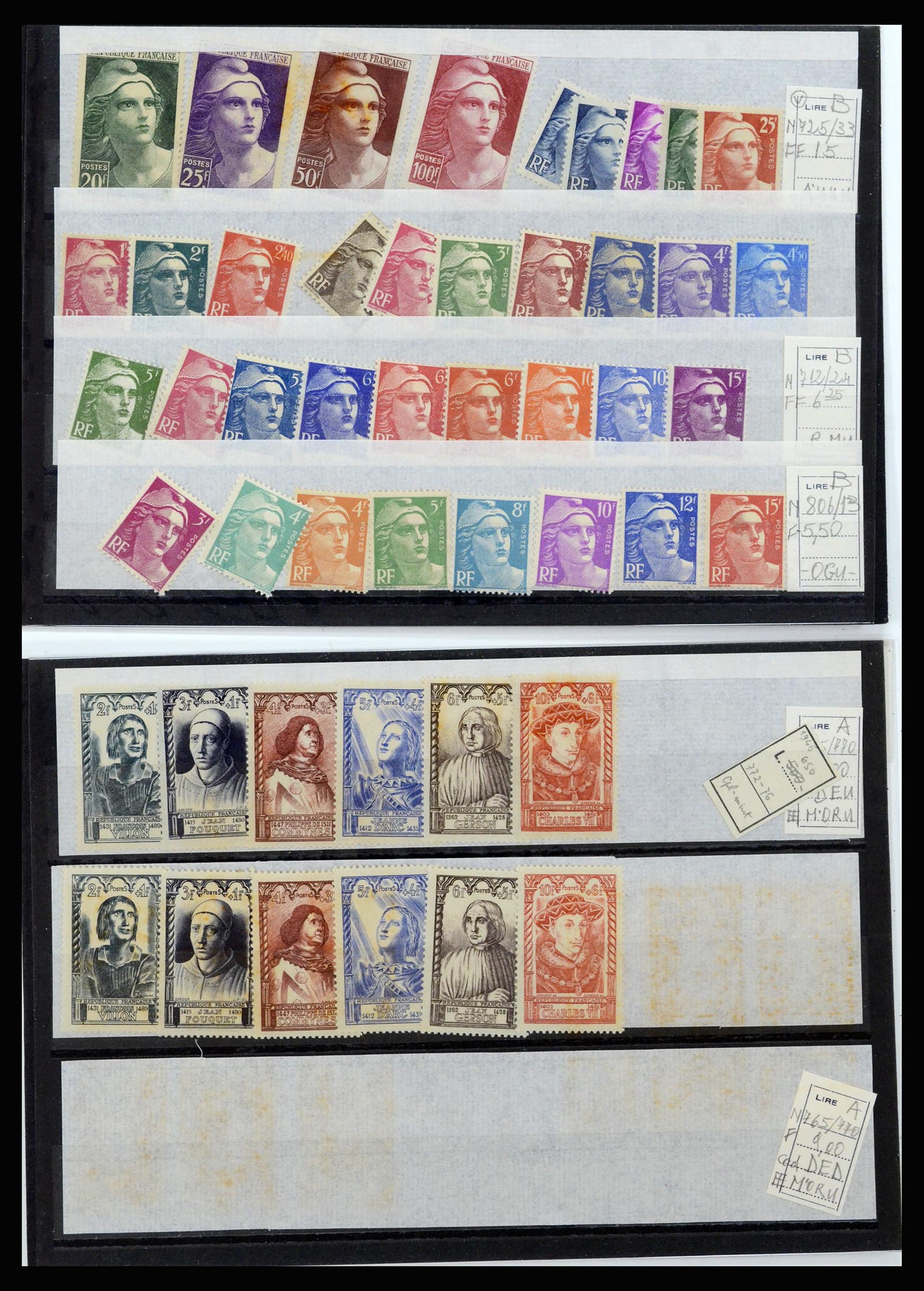 36679 015 - Postzegelverzameling 36679 Frankrijk 1920-1970.