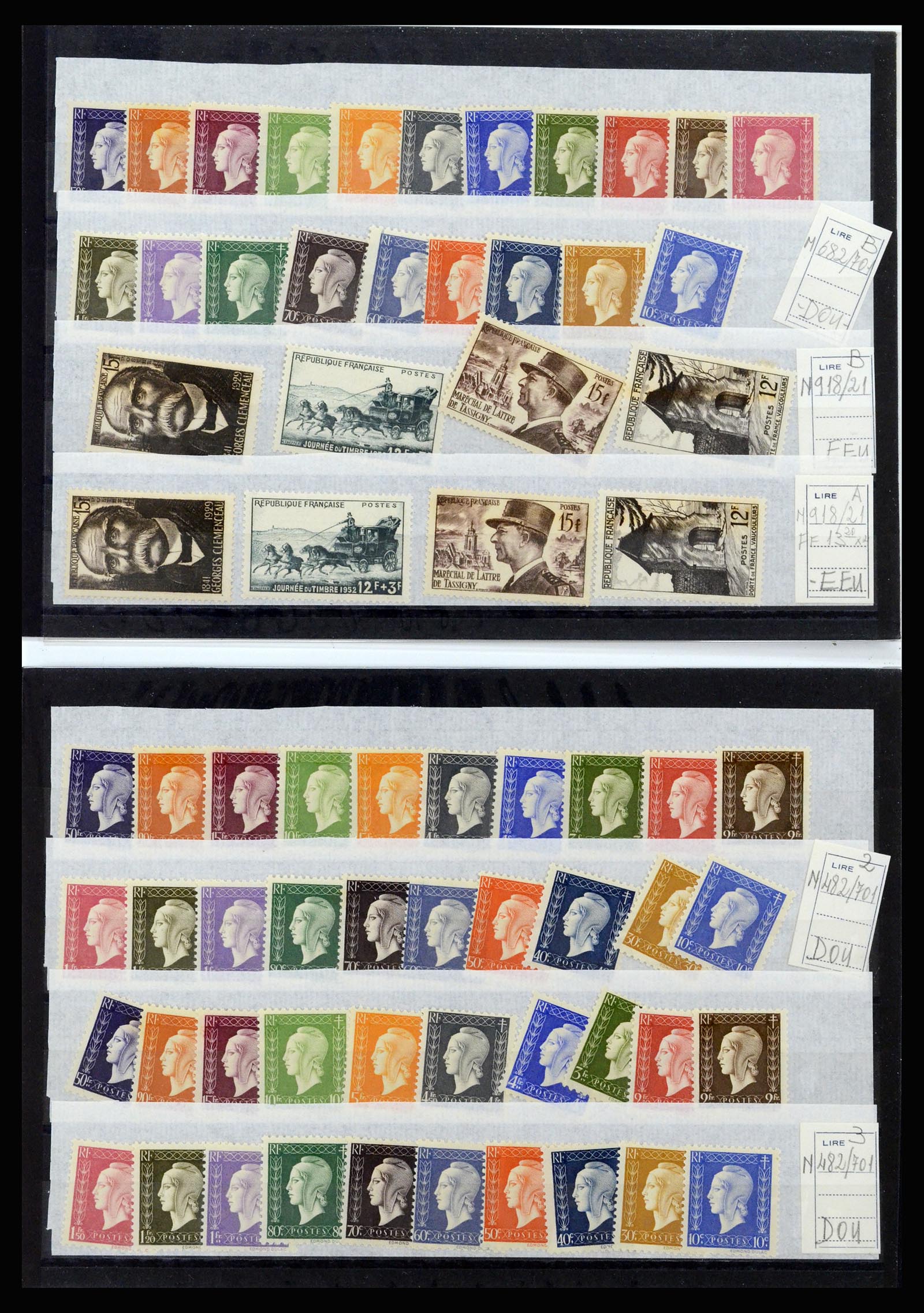 36679 016 - Postzegelverzameling 36679 Frankrijk 1920-1970.