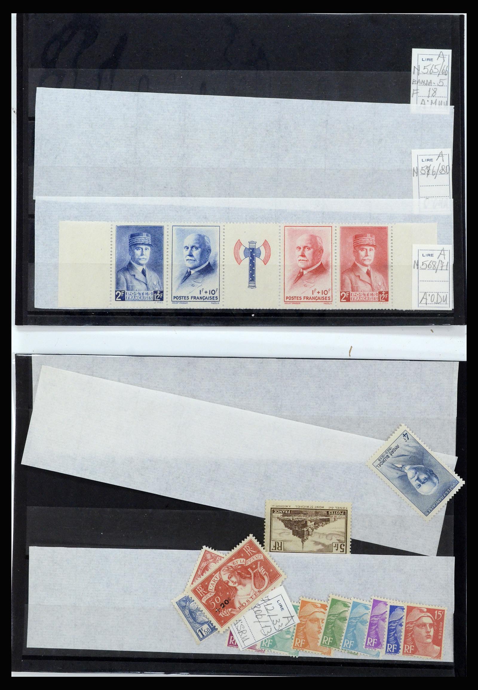 36679 020 - Postzegelverzameling 36679 Frankrijk 1920-1970.