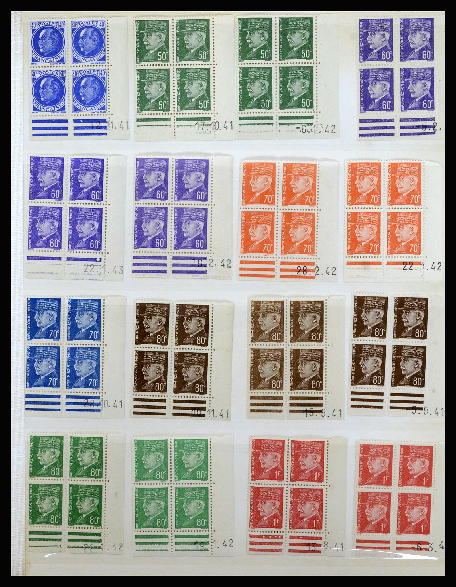 36685 015 - Postzegelverzameling 36685 France coins datés 1926-1990.