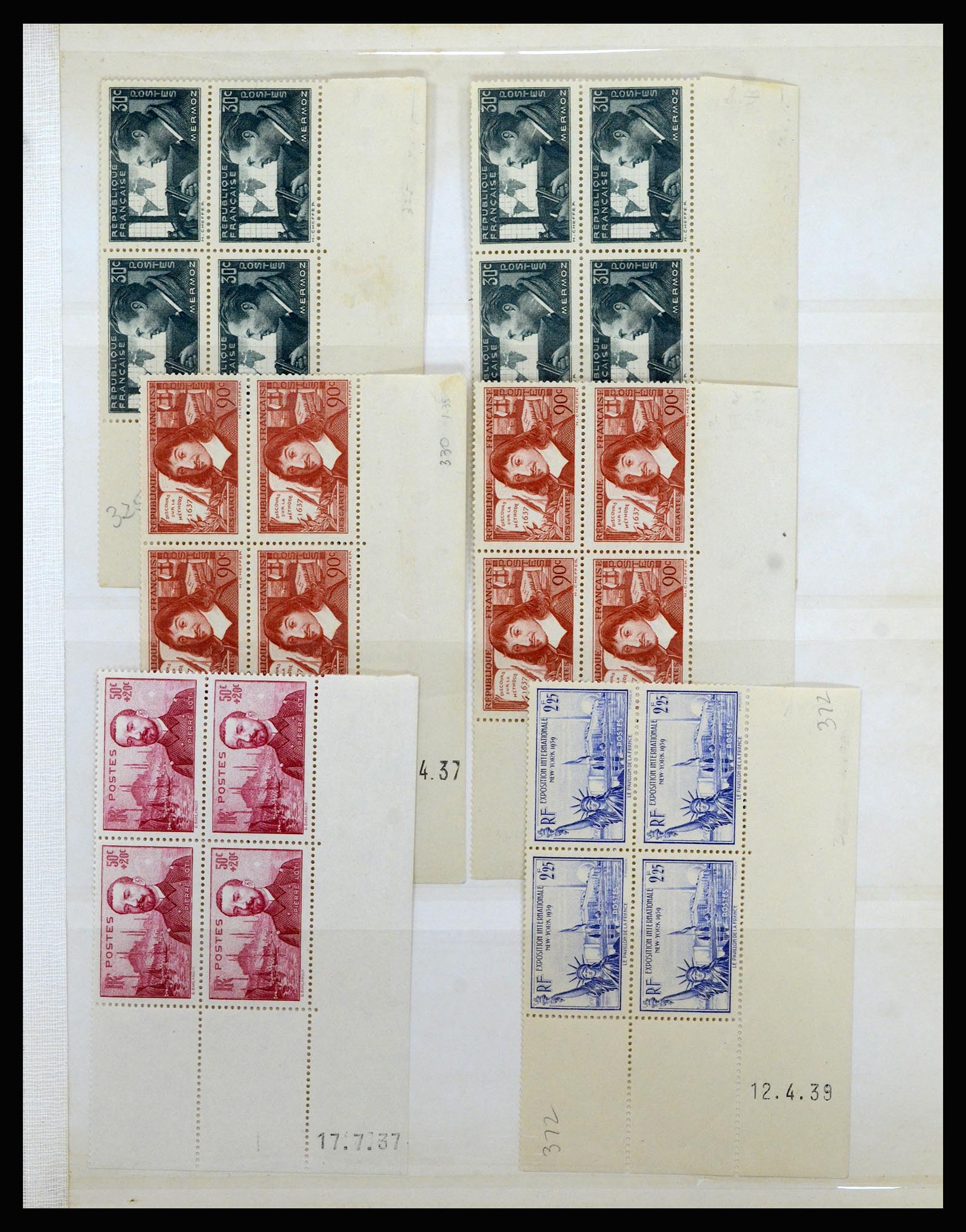 36685 019 - Postzegelverzameling 36685 France coins datés 1926-1990.