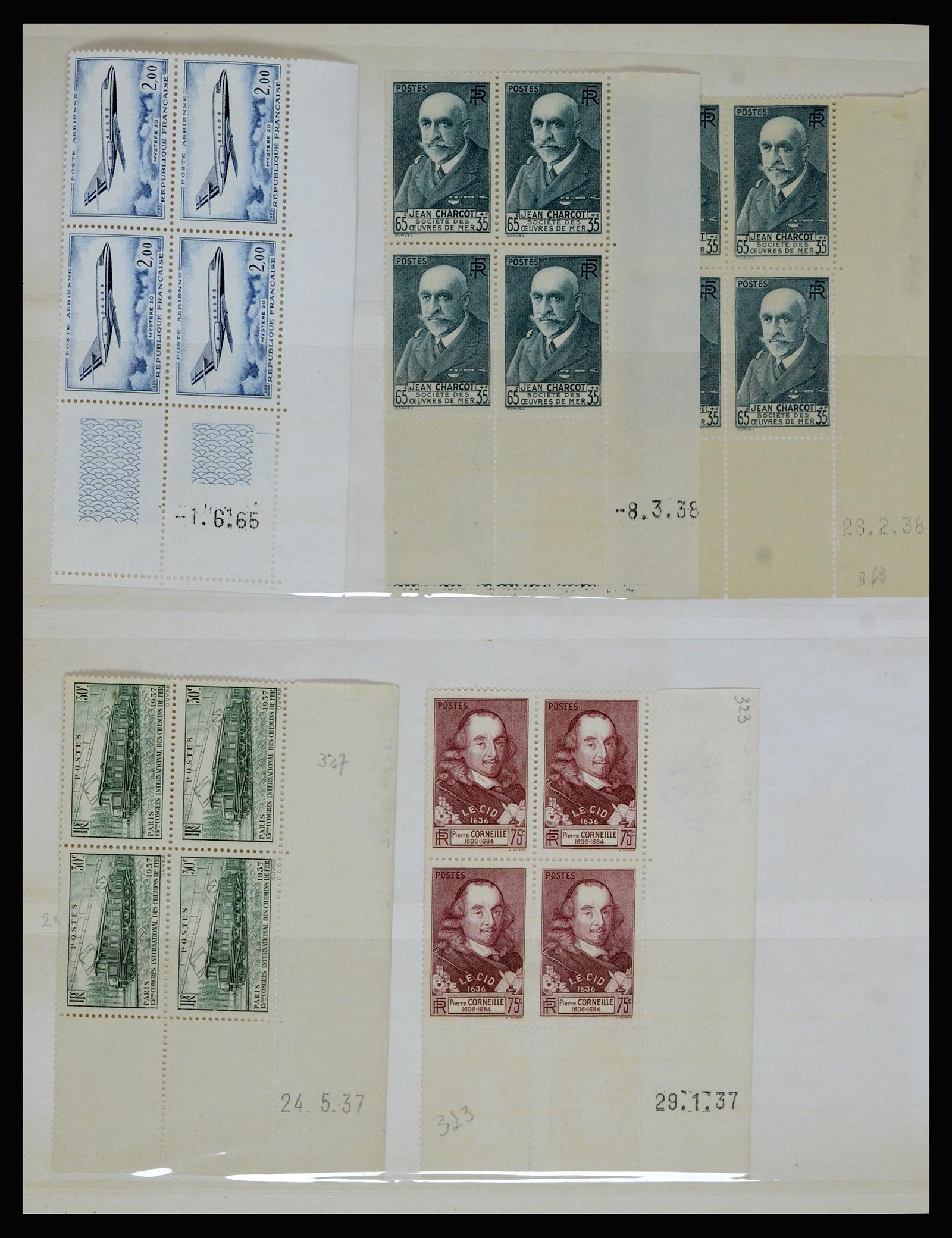 36685 024 - Postzegelverzameling 36685 France coins datés 1926-1990.