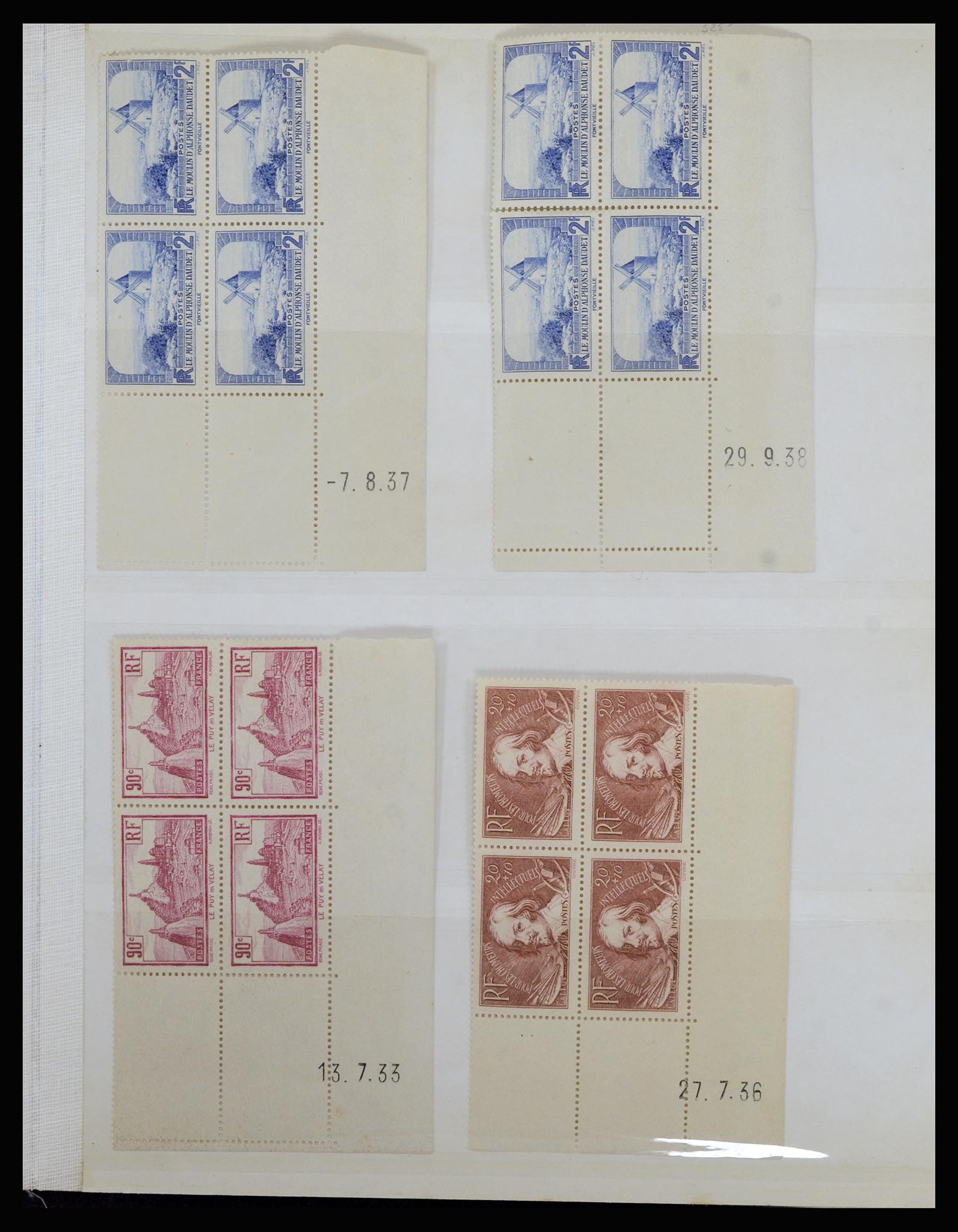 36685 025 - Postzegelverzameling 36685 France coins datés 1926-1990.
