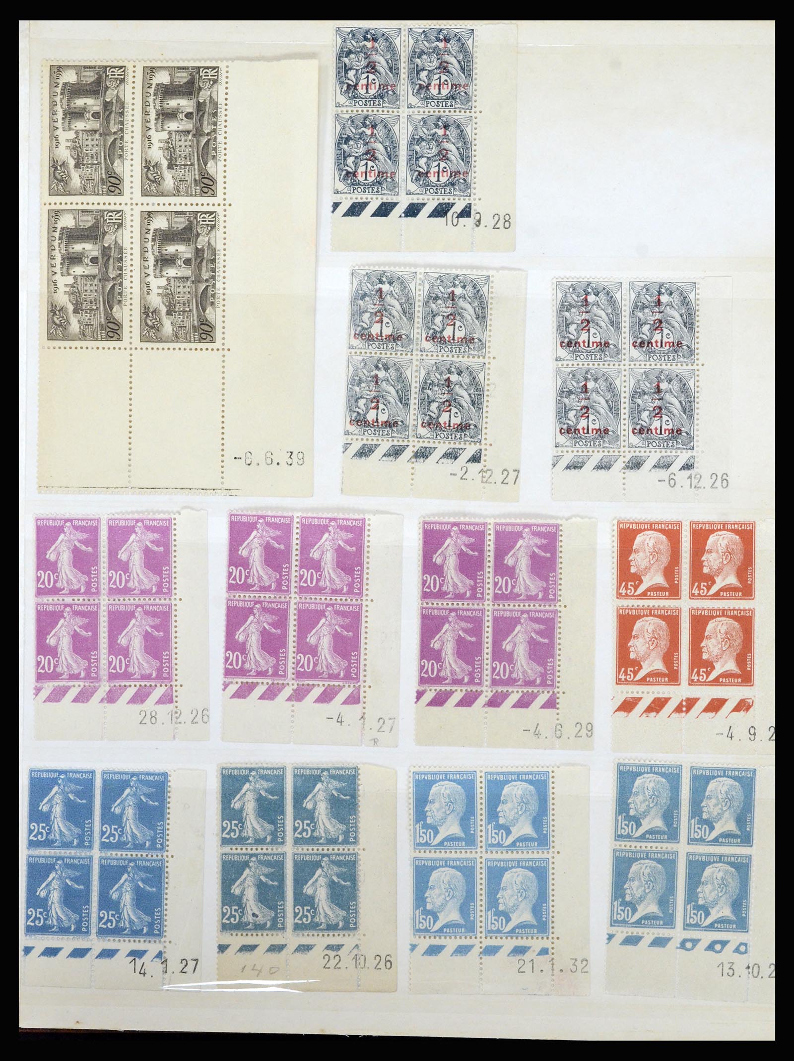 36685 027 - Postzegelverzameling 36685 France coins datés 1926-1990.