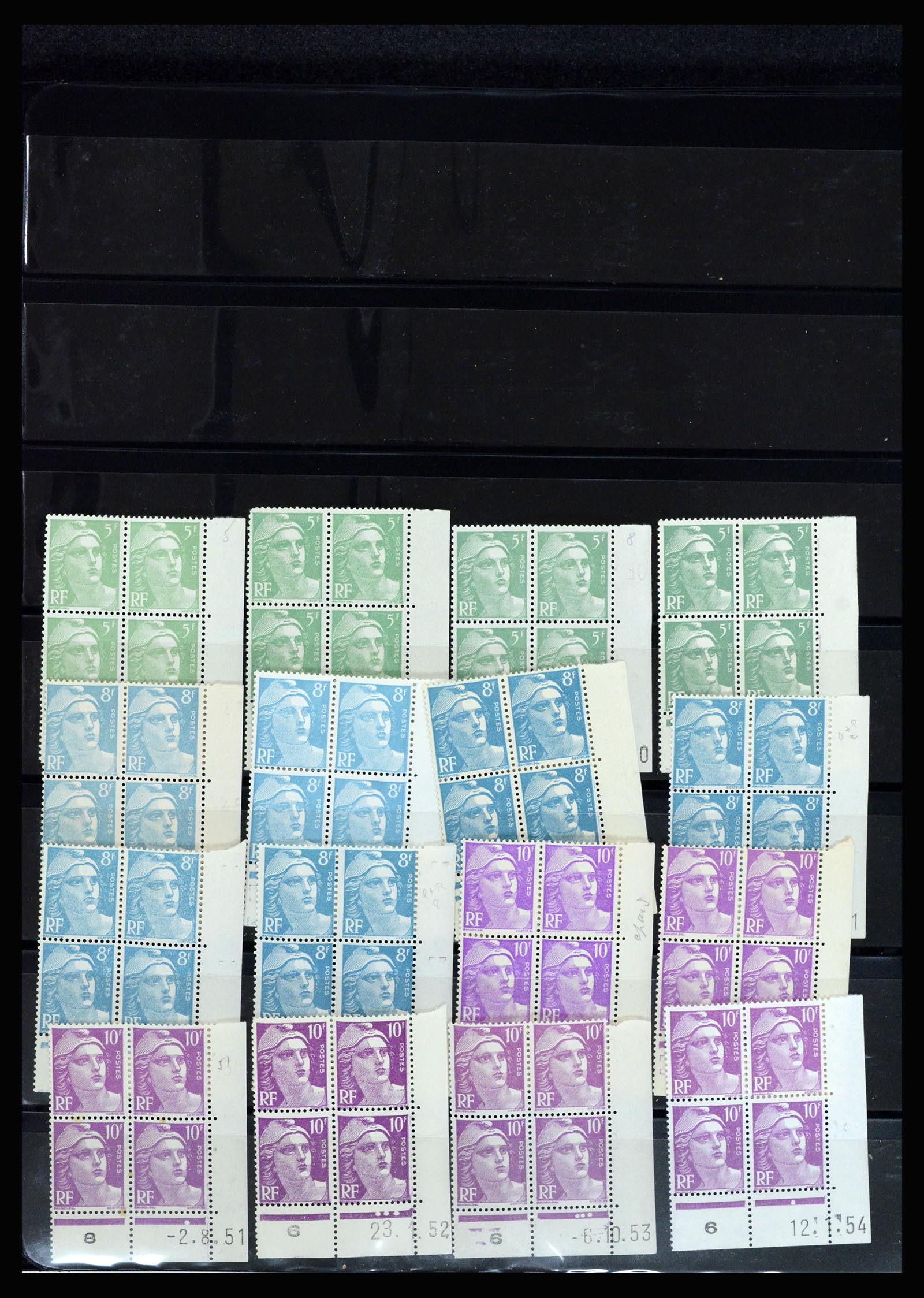 36685 034 - Postzegelverzameling 36685 France coins datés 1926-1990.