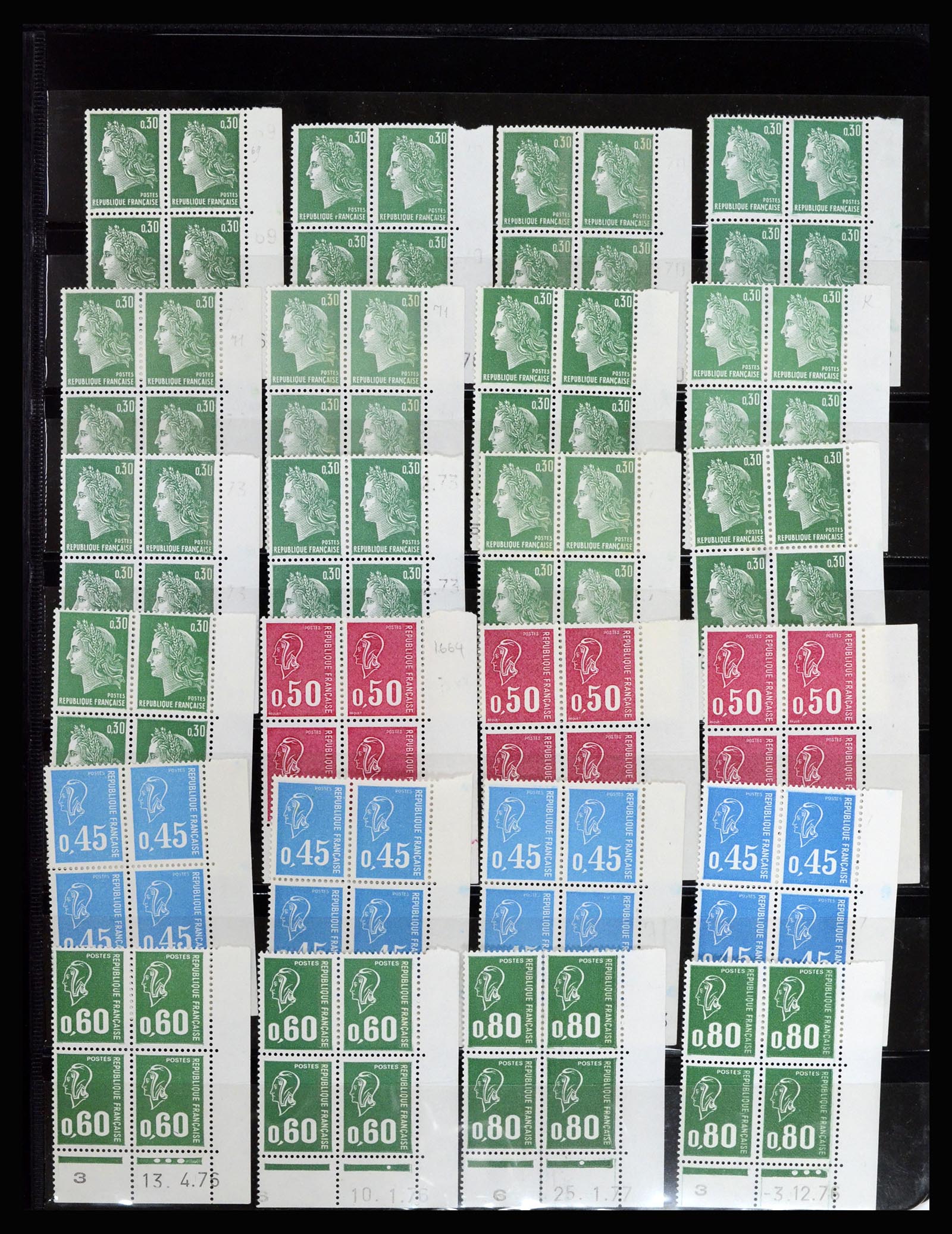 36685 047 - Stamp collection 36685 Frankrijk coins datés 1926-1990.