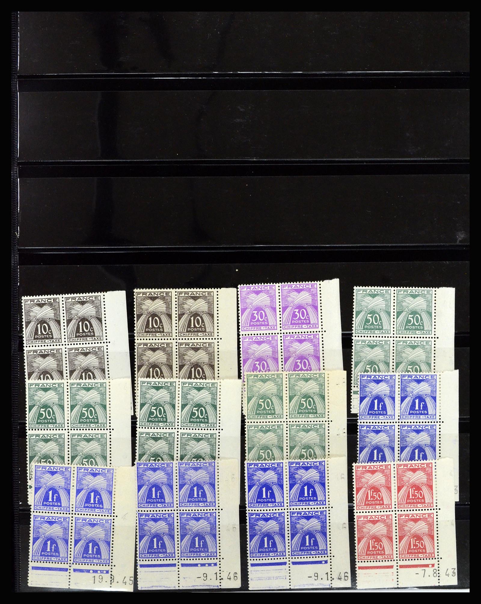 36685 049 - Postzegelverzameling 36685 France coins datés 1926-1990.