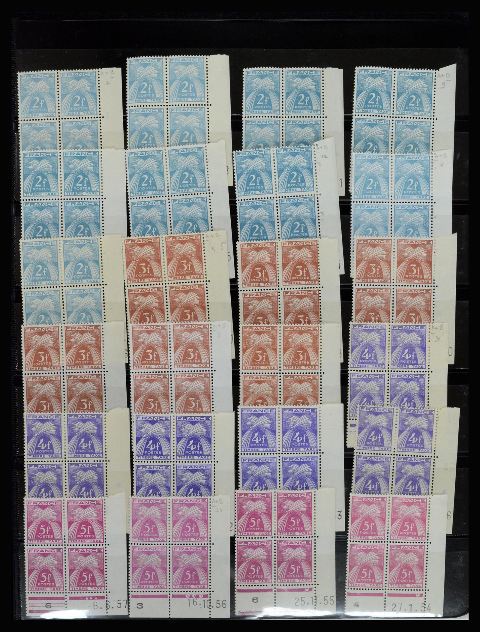 36685 051 - Postzegelverzameling 36685 France coins datés 1926-1990.