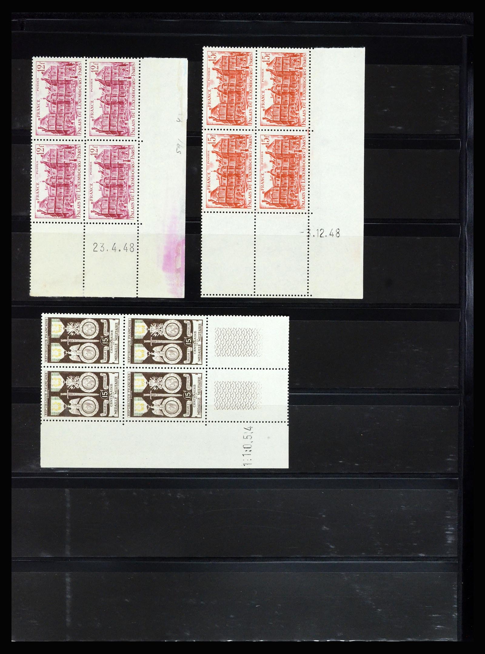 36685 054 - Postzegelverzameling 36685 France coins datés 1926-1990.