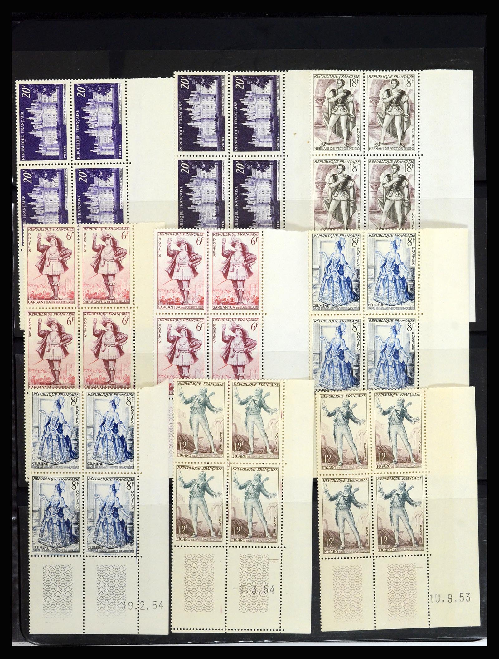36685 056 - Postzegelverzameling 36685 France coins datés 1926-1990.