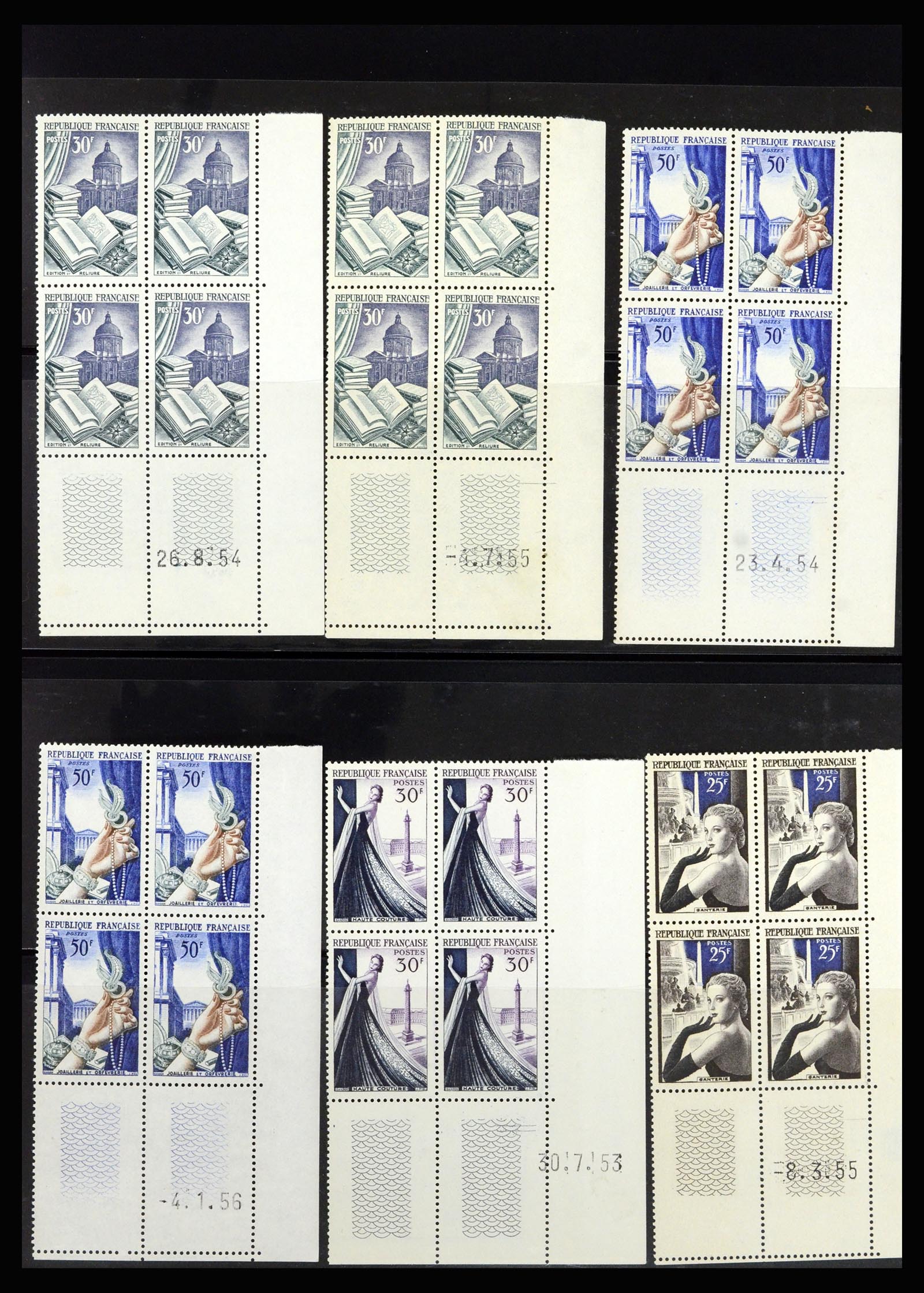 36685 058 - Postzegelverzameling 36685 France coins datés 1926-1990.