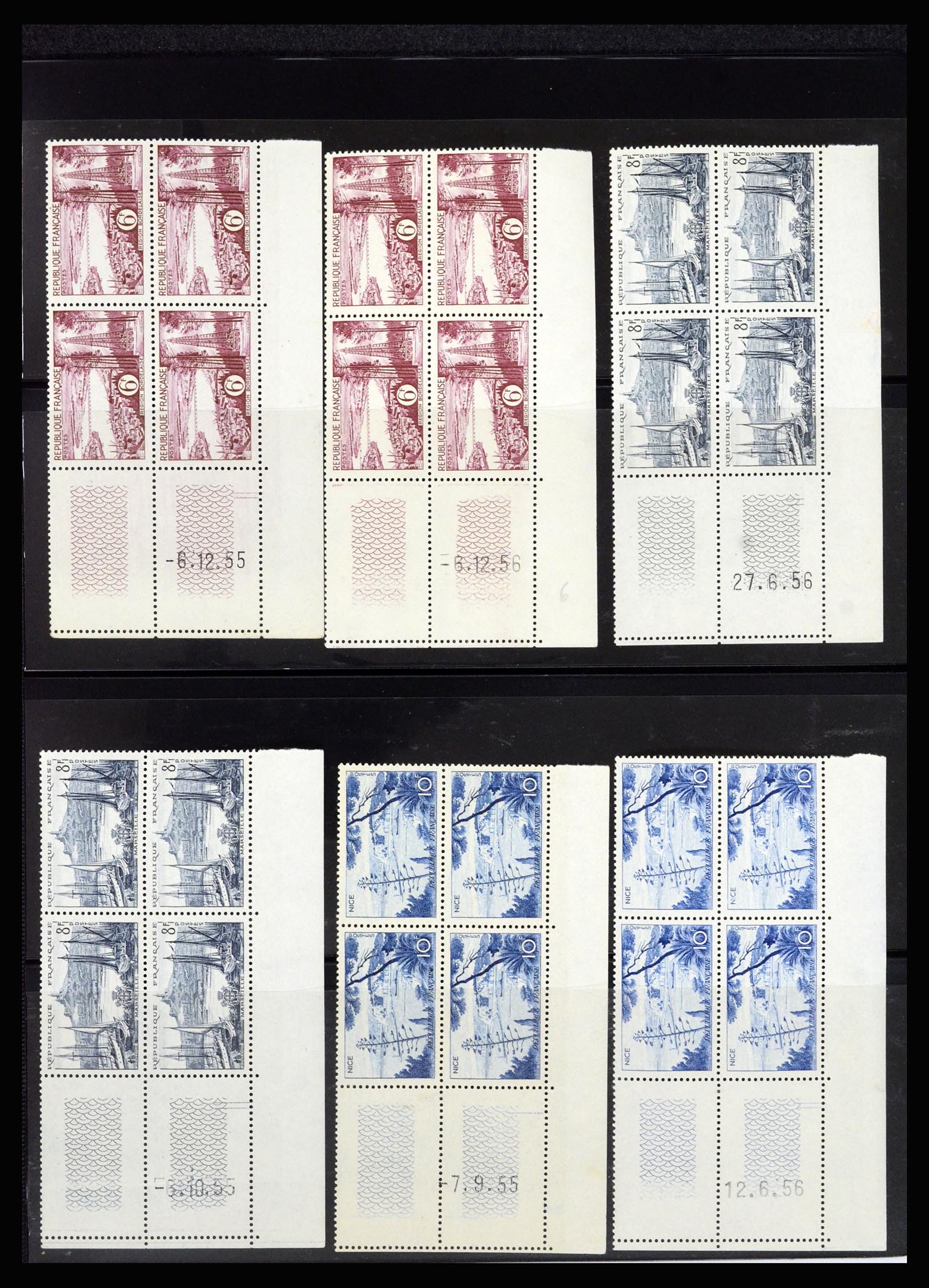 36685 062 - Postzegelverzameling 36685 France coins datés 1926-1990.