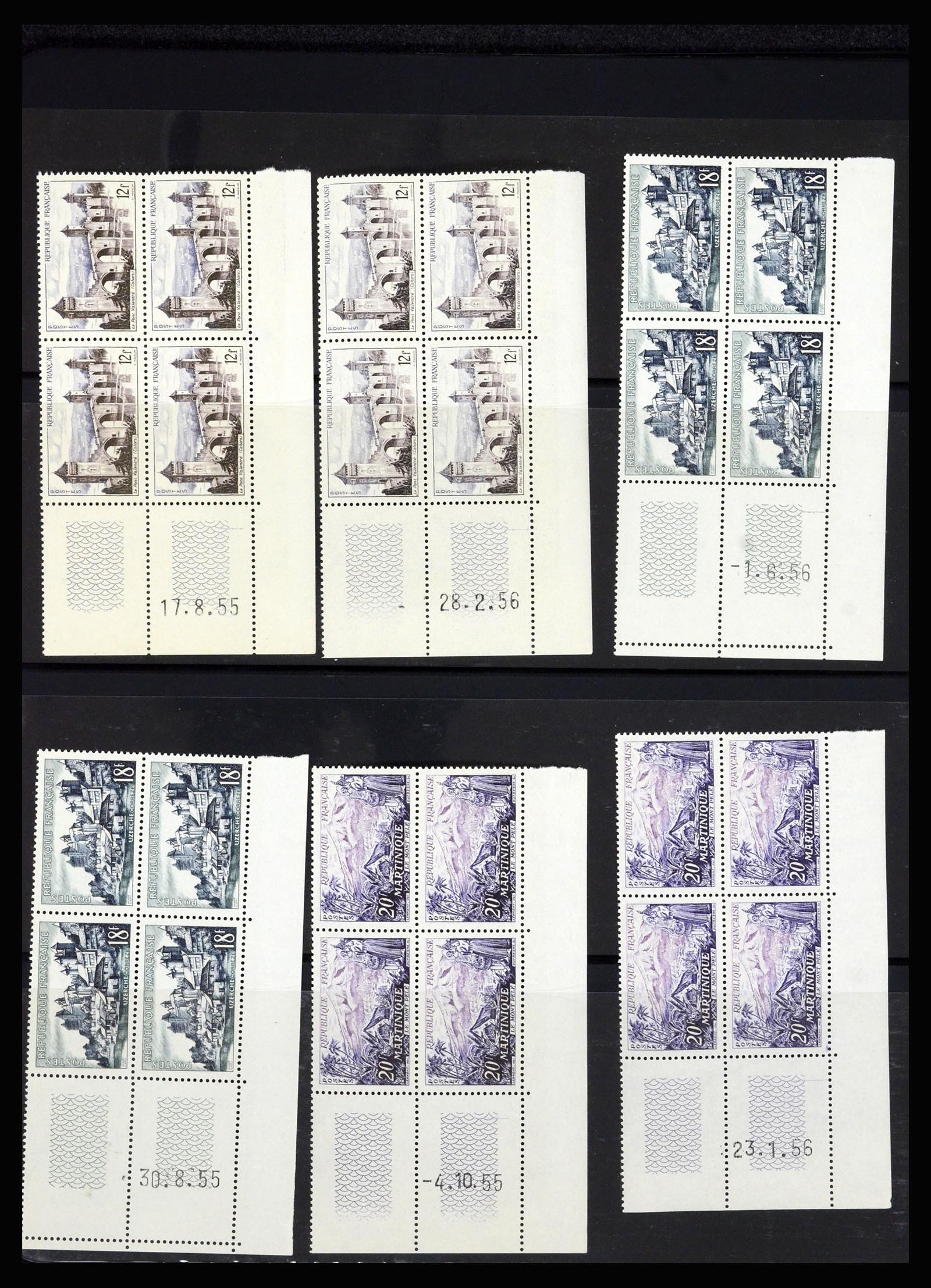 36685 063 - Postzegelverzameling 36685 France coins datés 1926-1990.