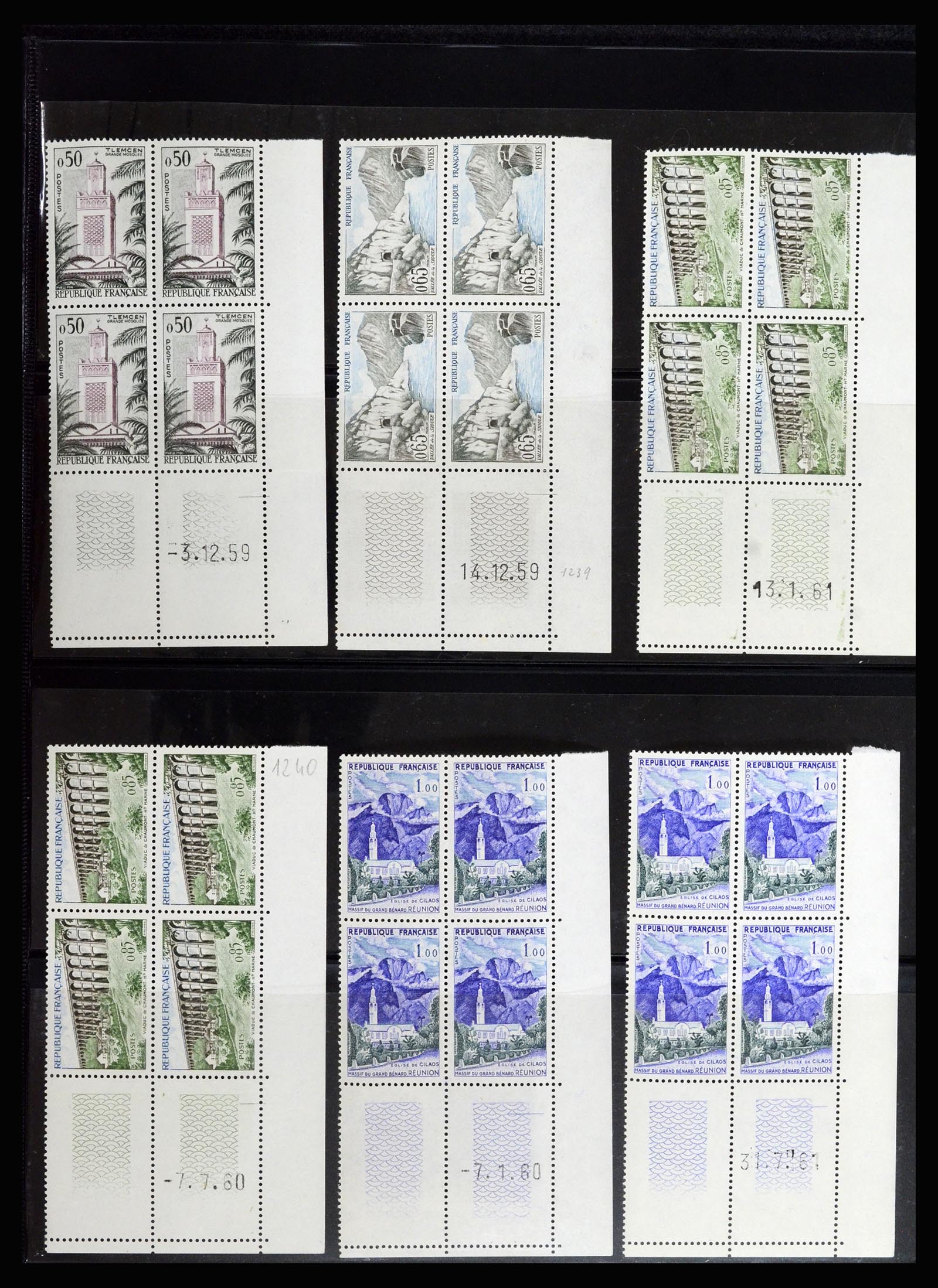 36685 066 - Postzegelverzameling 36685 France coins datés 1926-1990.