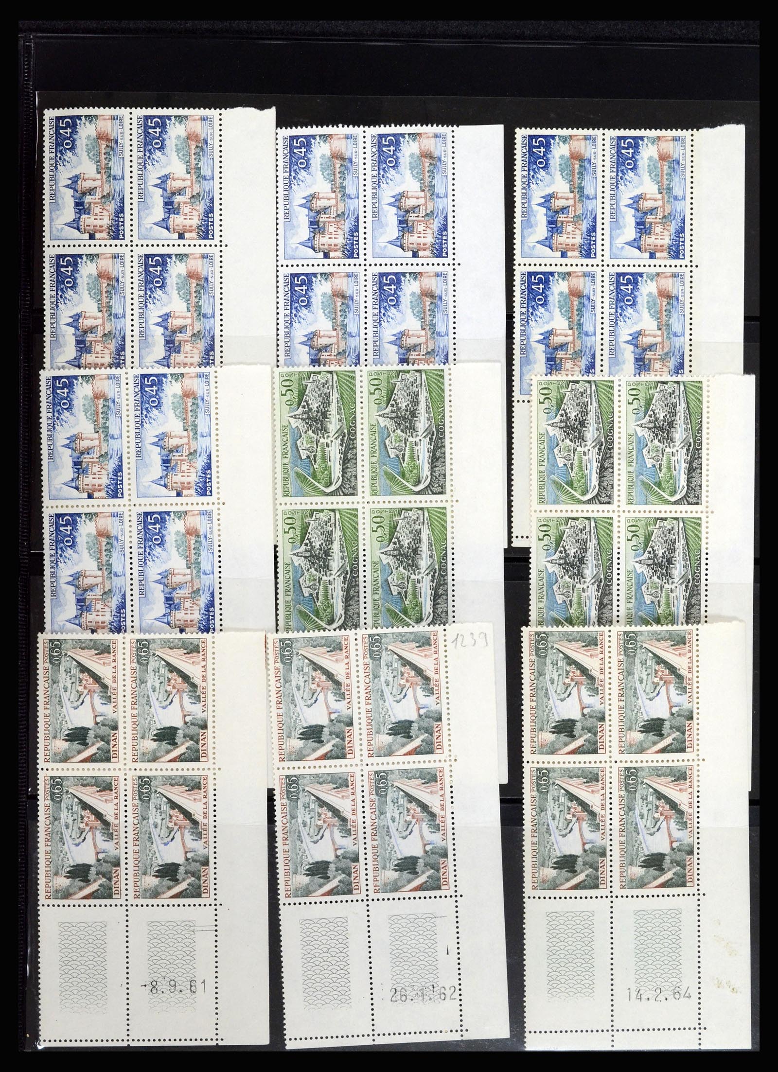 36685 068 - Postzegelverzameling 36685 France coins datés 1926-1990.