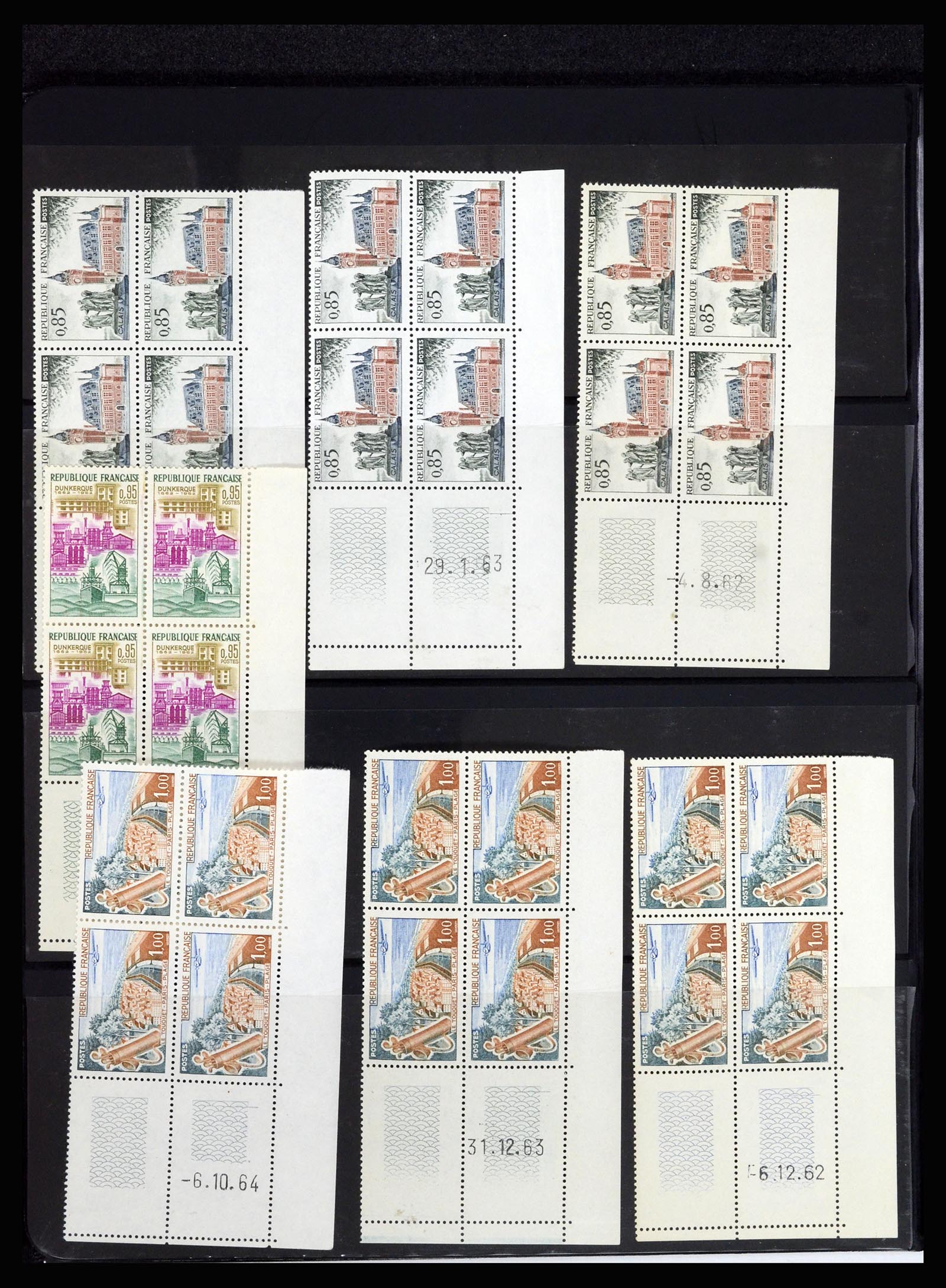 36685 069 - Postzegelverzameling 36685 France coins datés 1926-1990.