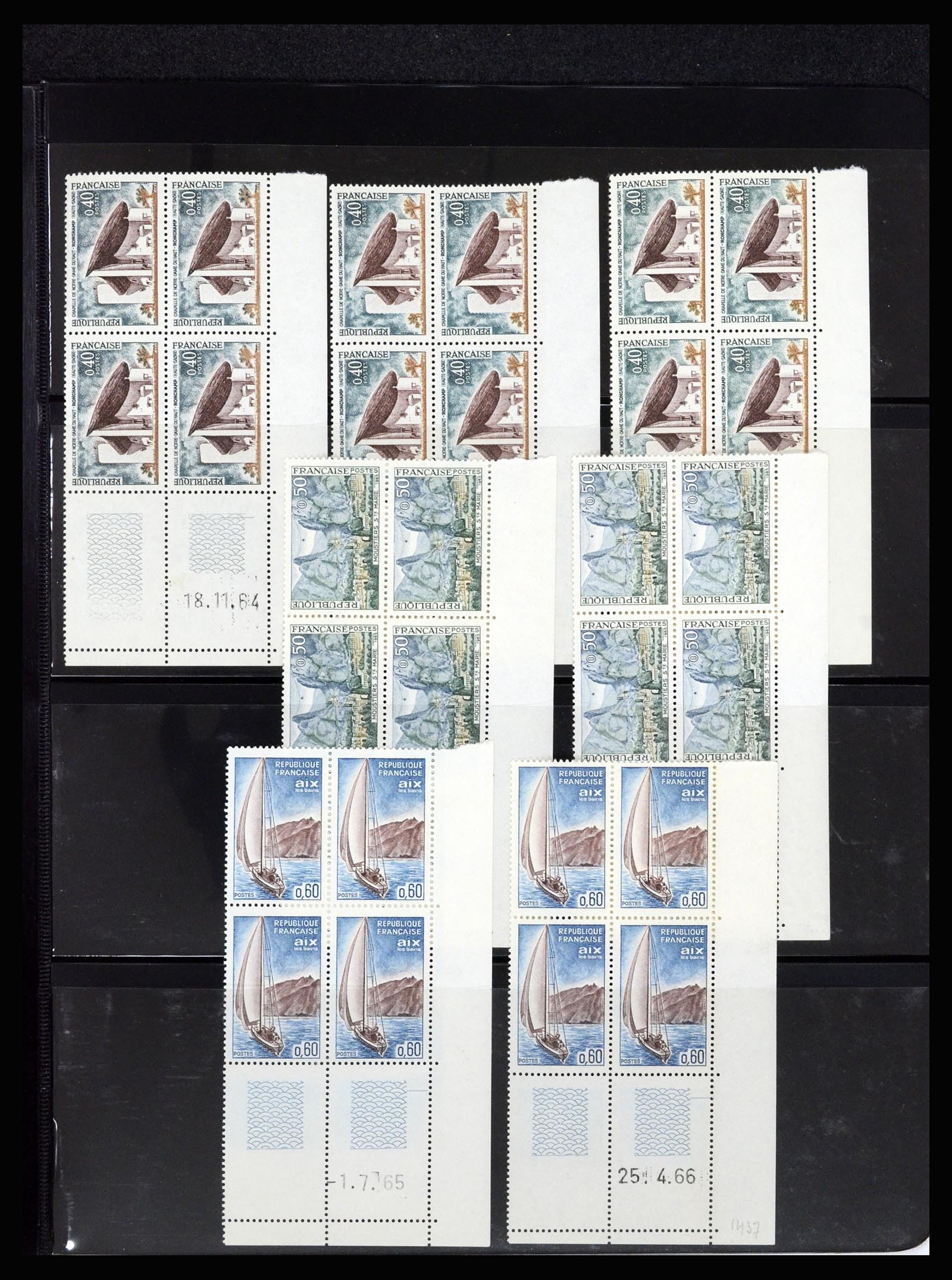 36685 072 - Postzegelverzameling 36685 France coins datés 1926-1990.