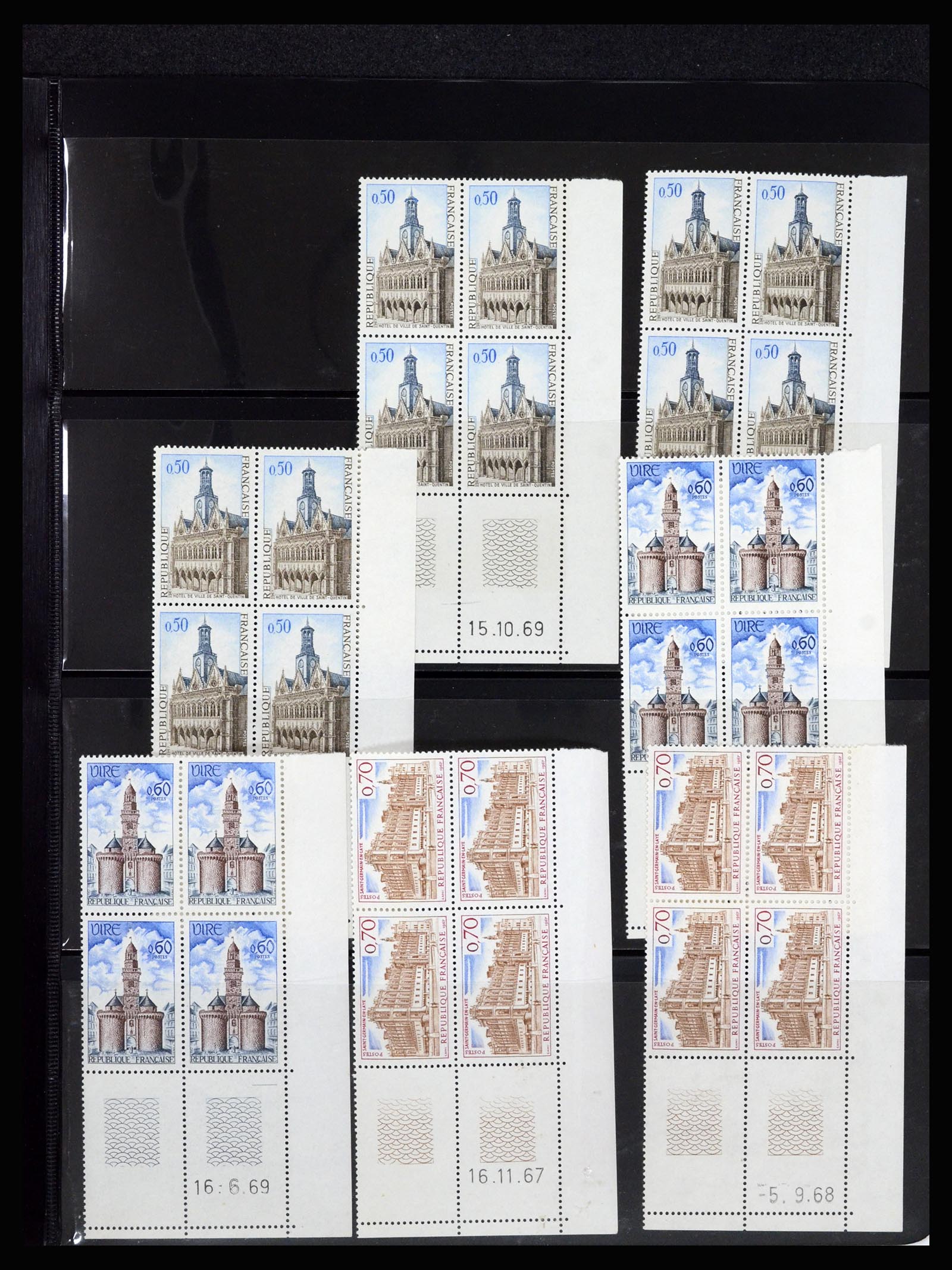 36685 074 - Postzegelverzameling 36685 France coins datés 1926-1990.