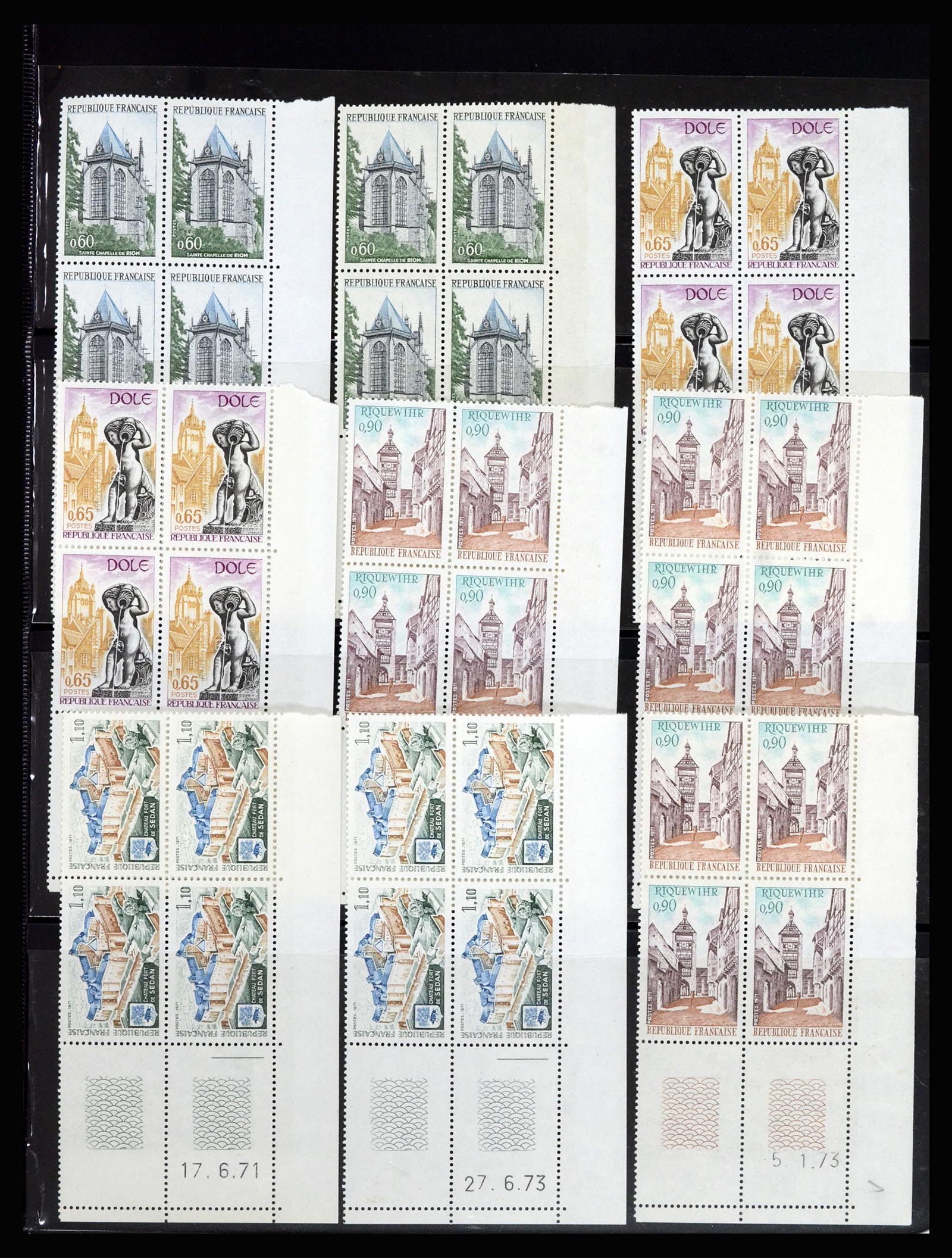 36685 078 - Postzegelverzameling 36685 France coins datés 1926-1990.