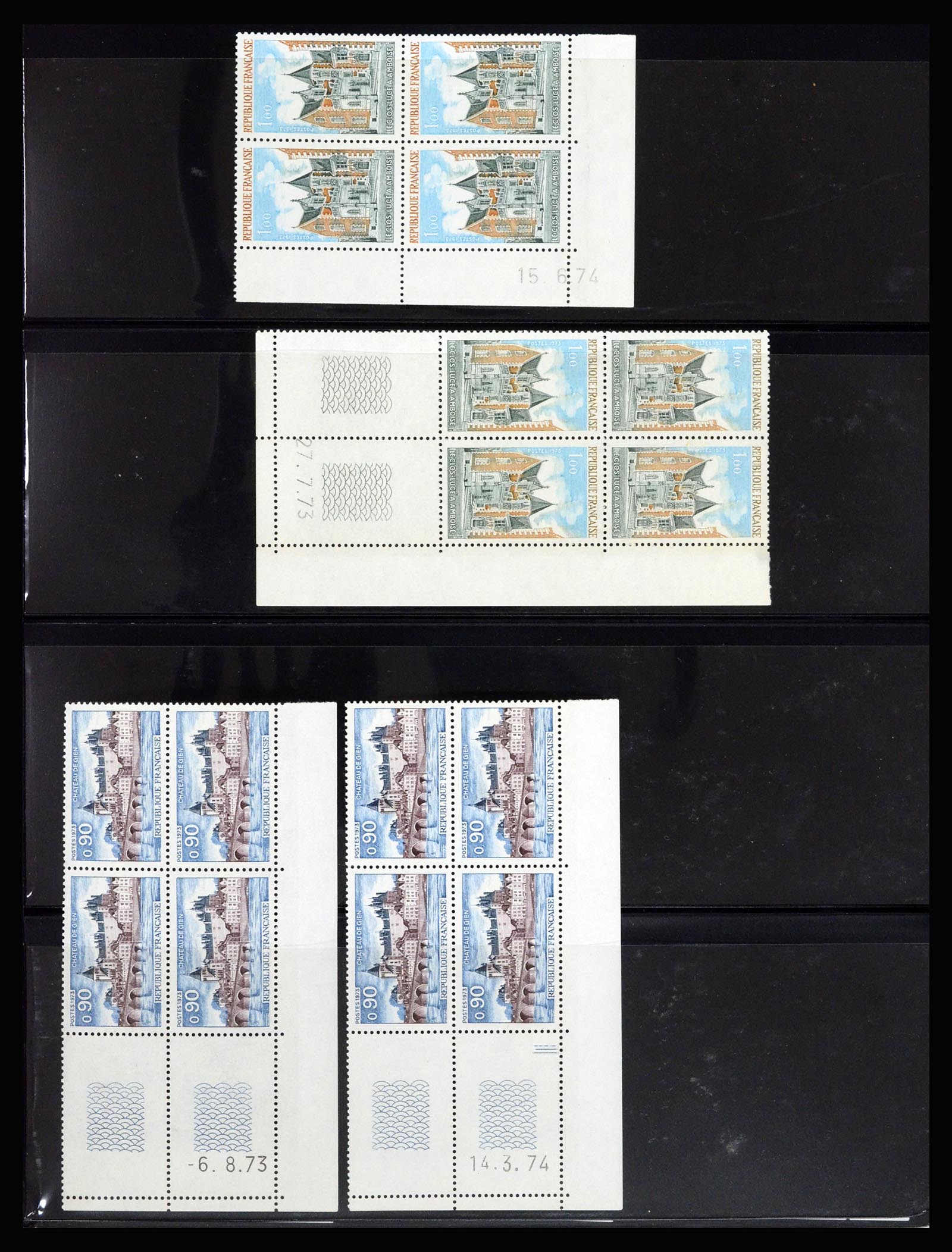36685 080 - Postzegelverzameling 36685 France coins datés 1926-1990.