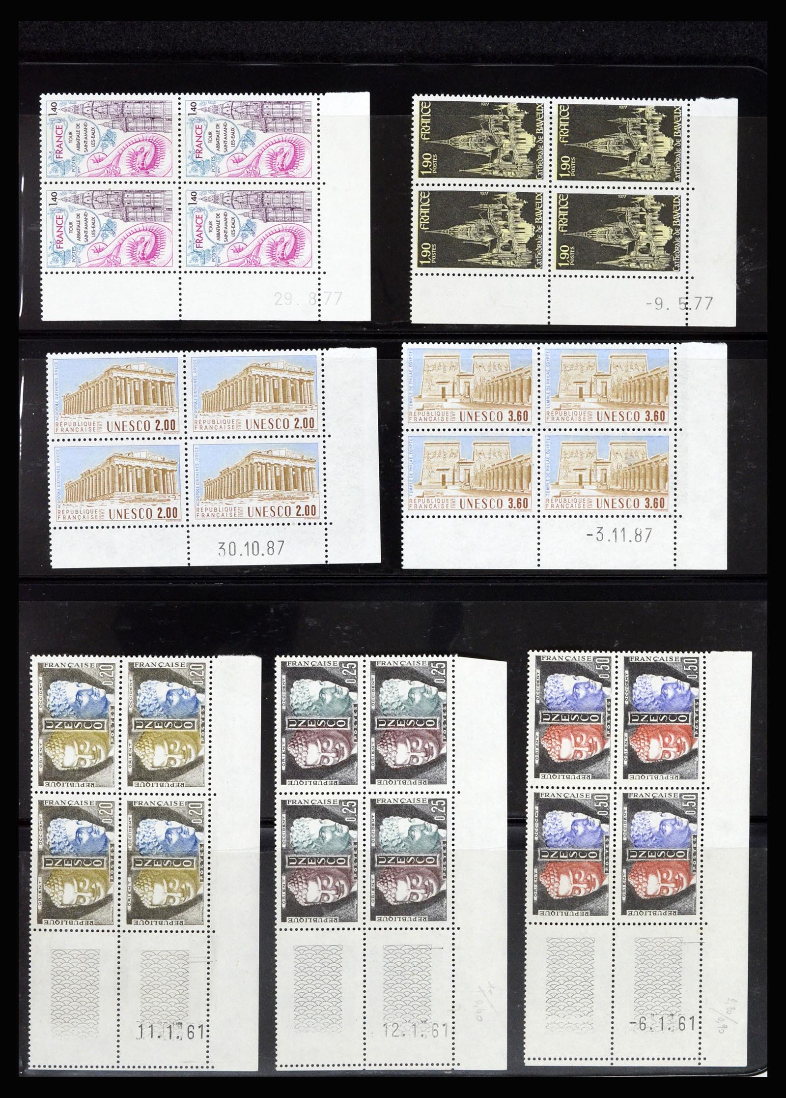 36685 084 - Postzegelverzameling 36685 France coins datés 1926-1990.
