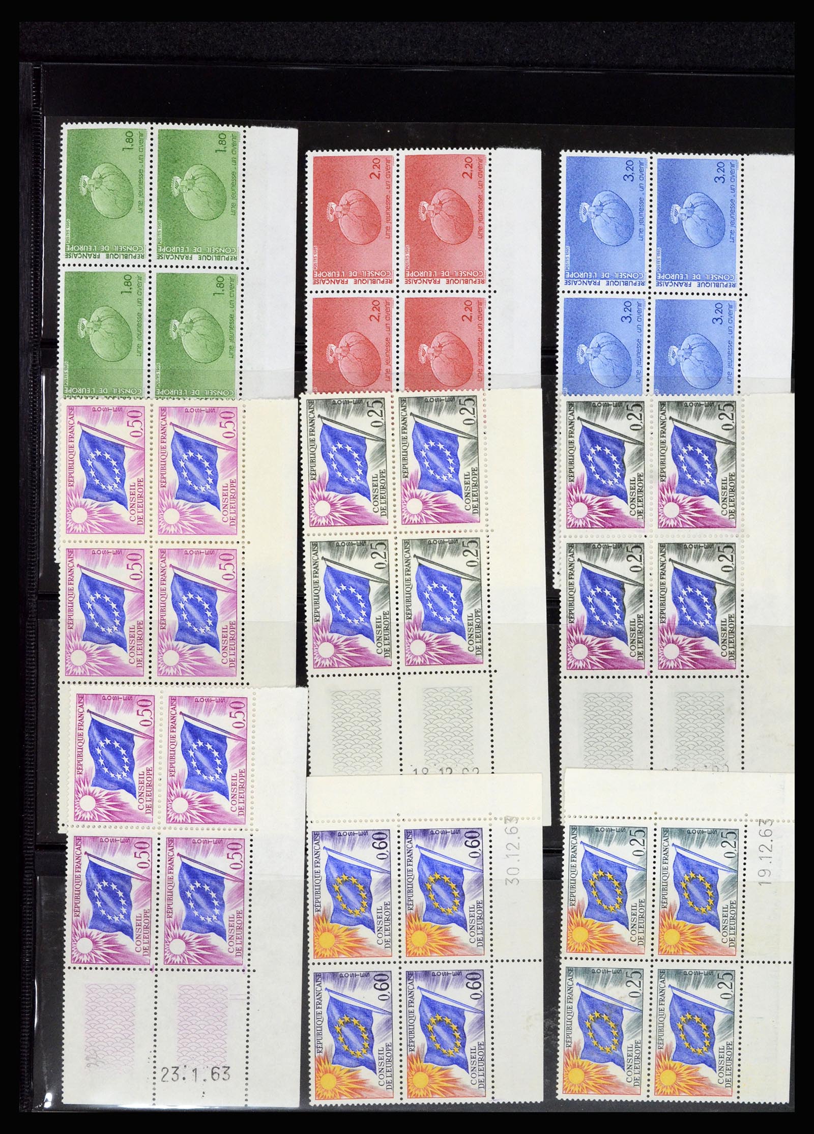 36685 088 - Postzegelverzameling 36685 France coins datés 1926-1990.