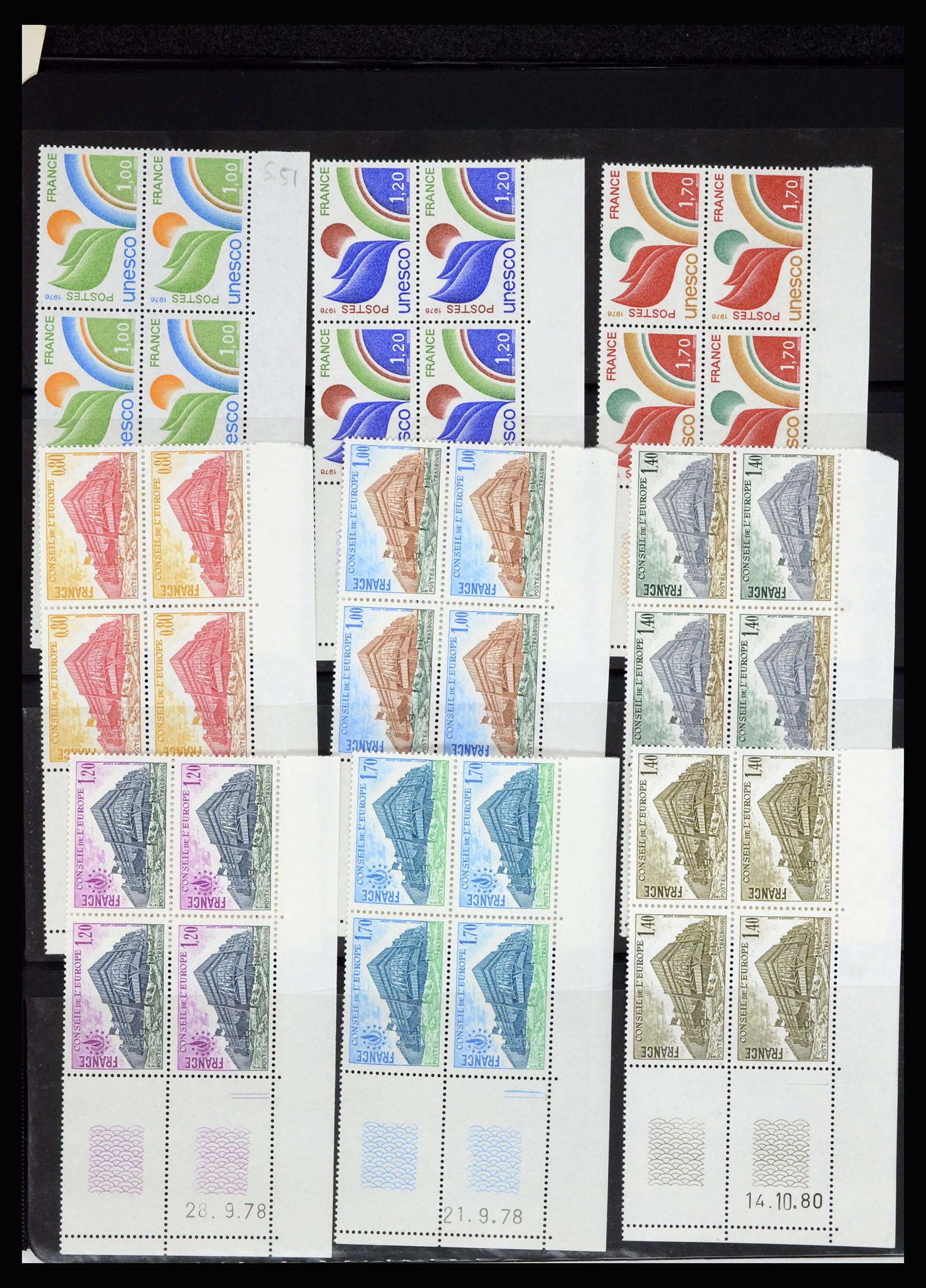 36685 091 - Postzegelverzameling 36685 France coins datés 1926-1990.
