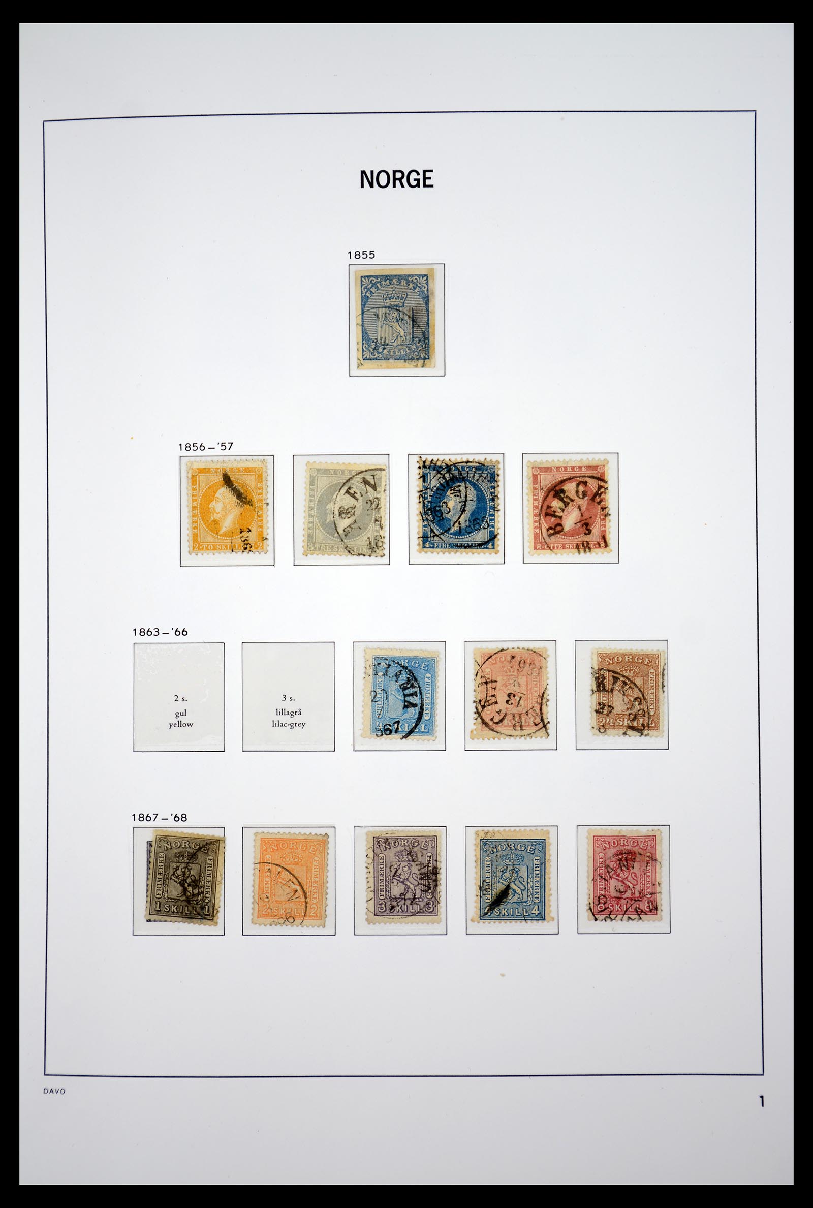 36691 001 - Postzegelverzameling 36691 Norway 1855-2007.