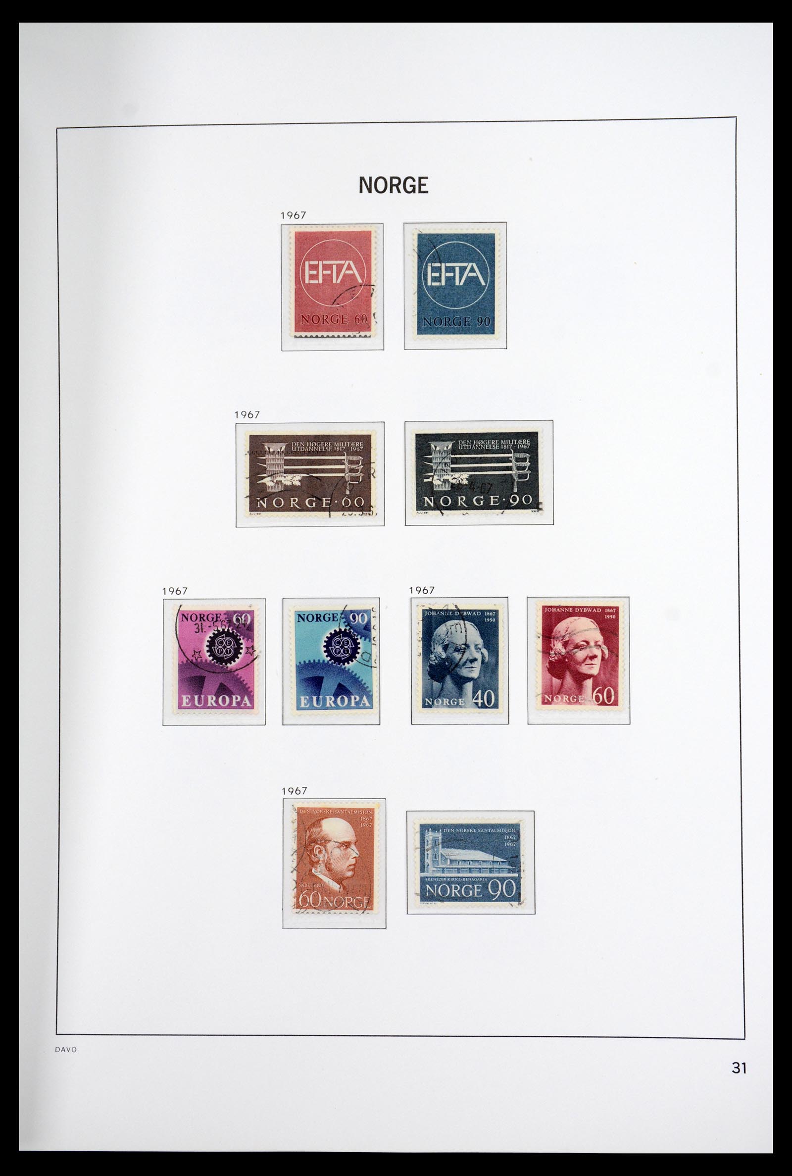 36691 036 - Postzegelverzameling 36691 Norway 1855-2007.