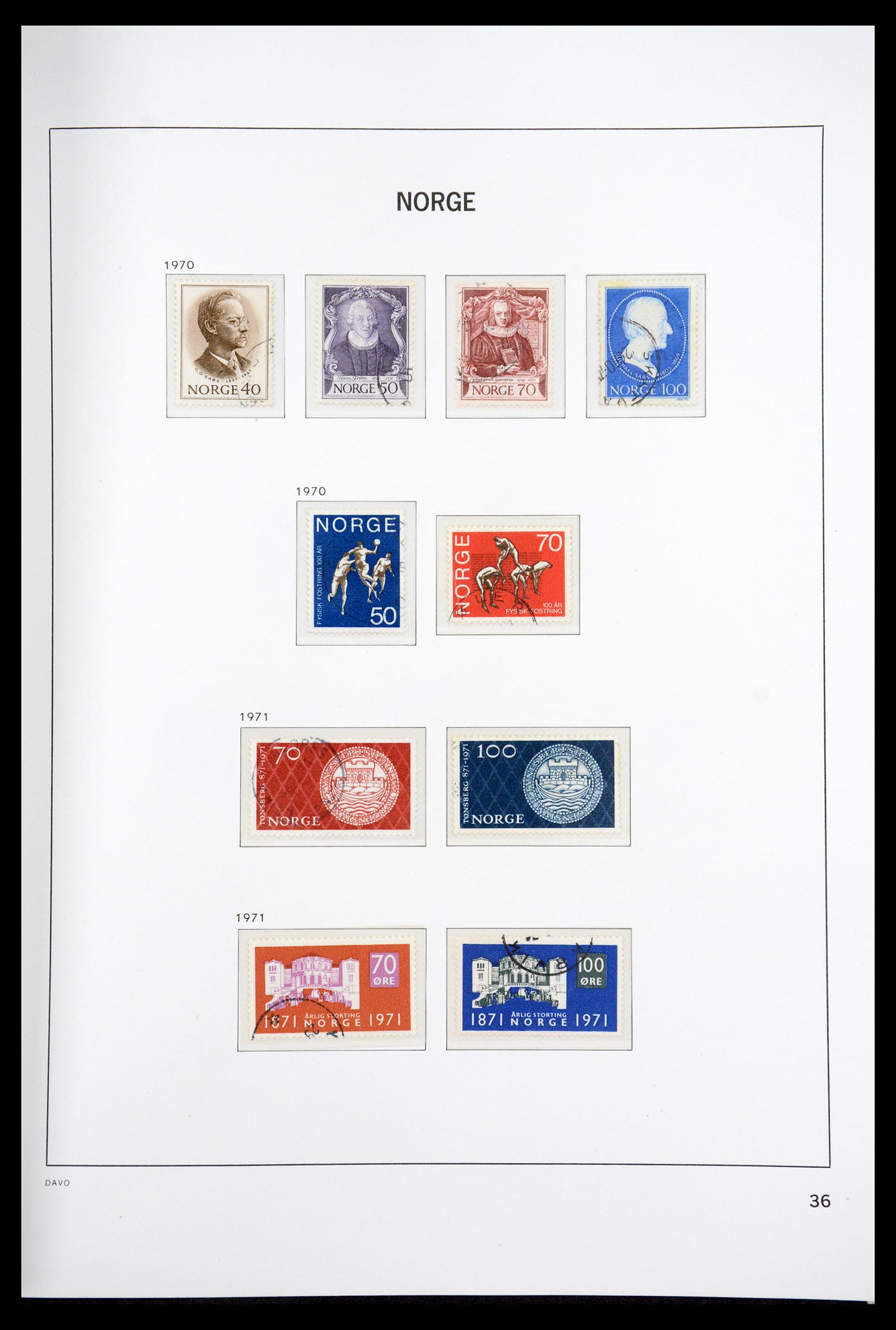 36691 041 - Postzegelverzameling 36691 Norway 1855-2007.