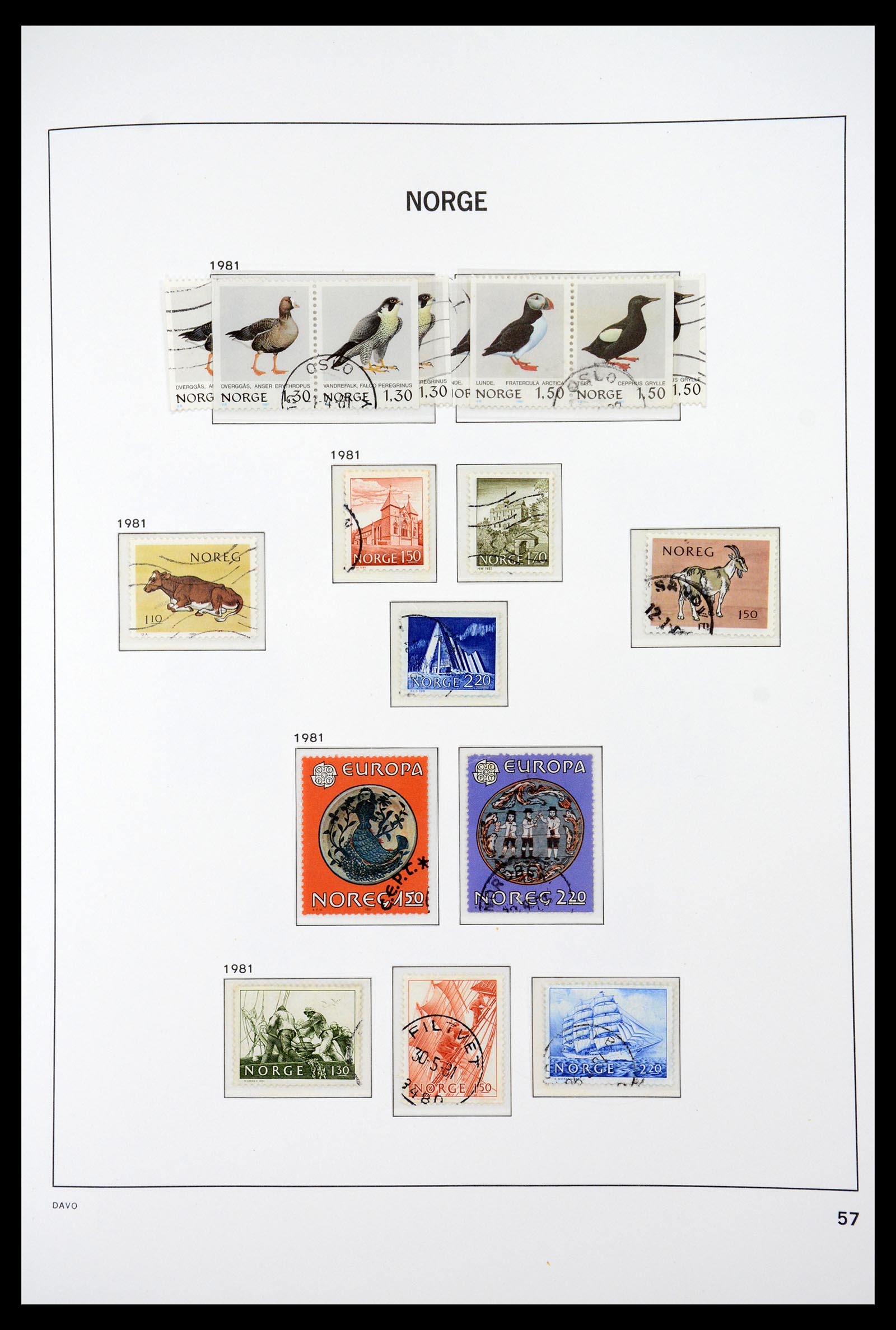 36691 062 - Postzegelverzameling 36691 Norway 1855-2007.