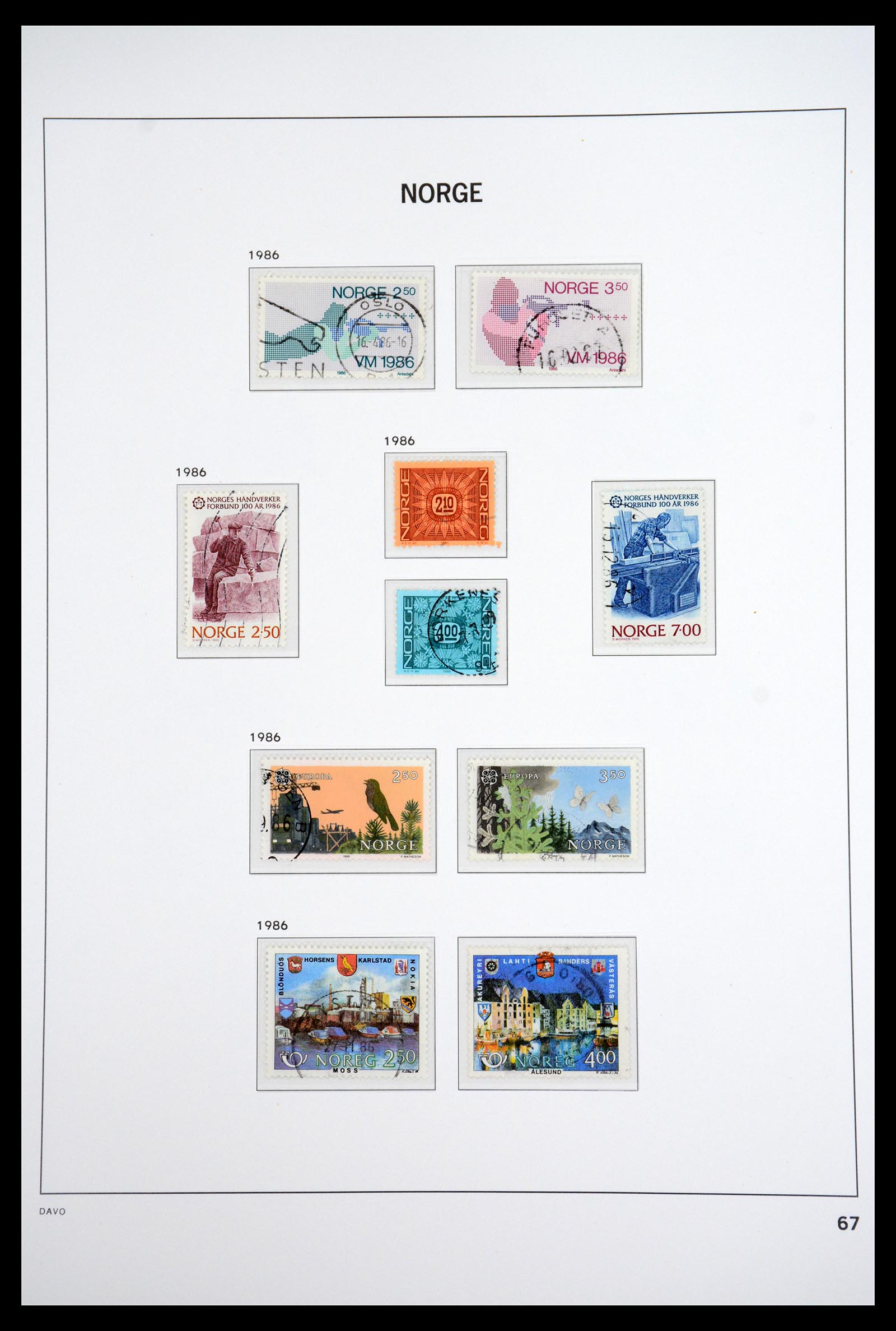36691 083 - Postzegelverzameling 36691 Norway 1855-2007.