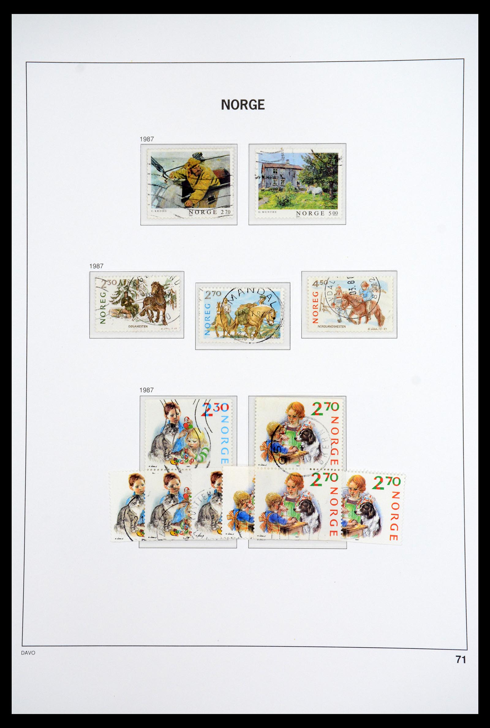 36691 087 - Postzegelverzameling 36691 Norway 1855-2007.