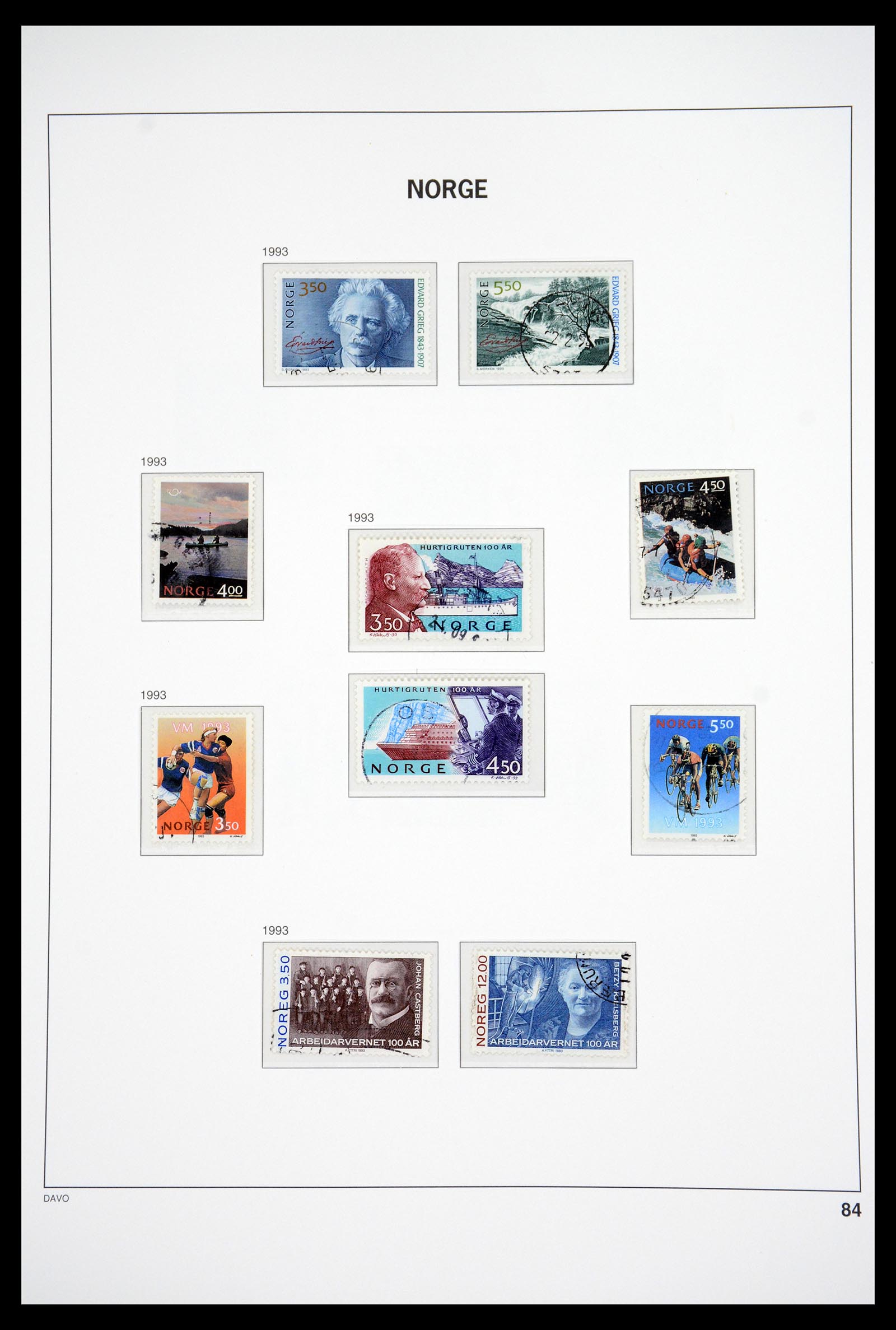 36691 100 - Postzegelverzameling 36691 Norway 1855-2007.
