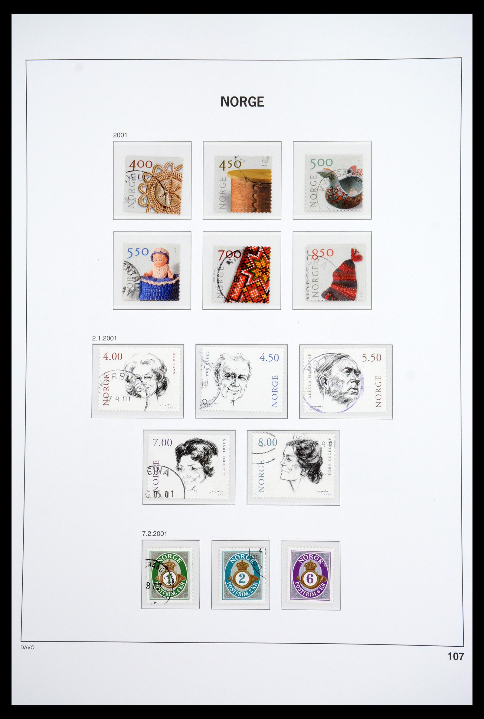 36691 123 - Postzegelverzameling 36691 Norway 1855-2007.