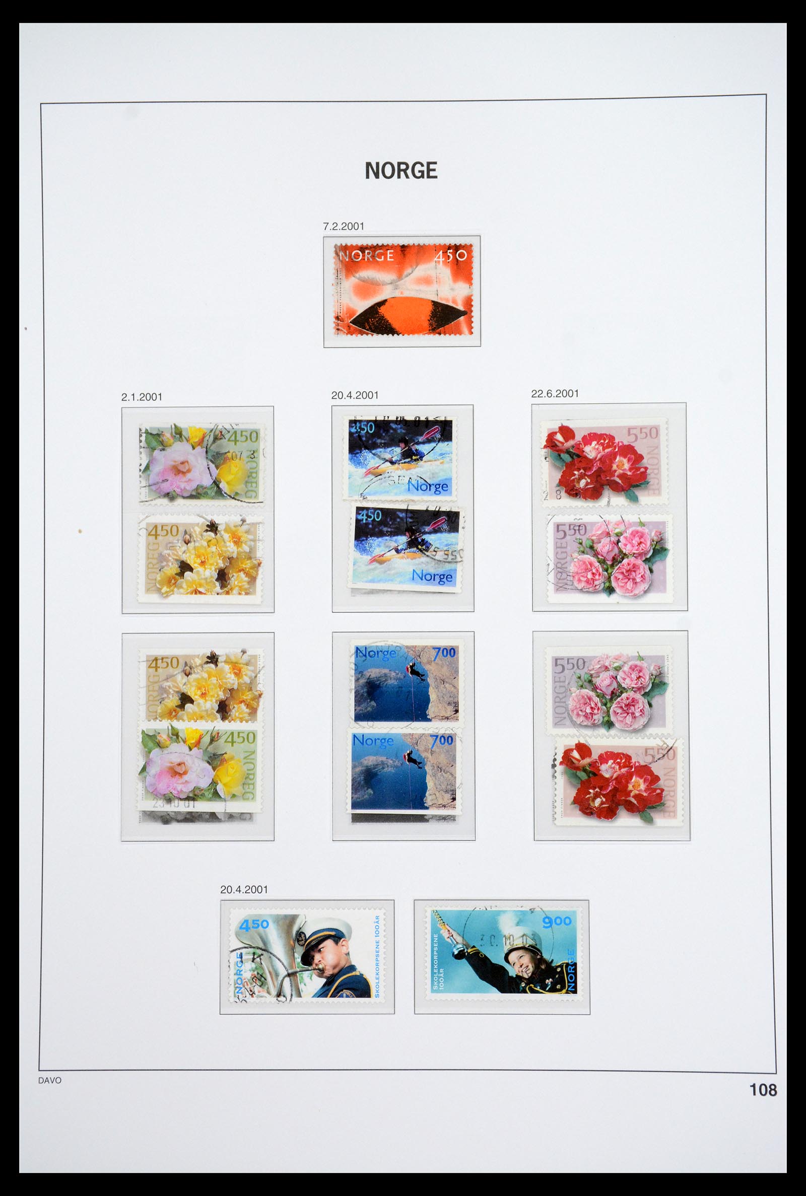 36691 124 - Postzegelverzameling 36691 Norway 1855-2007.